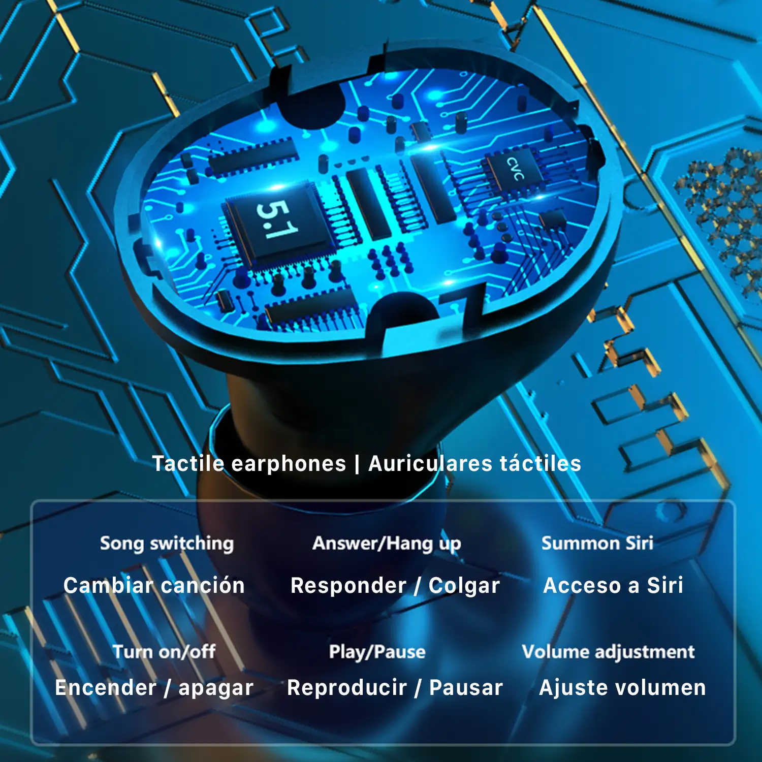 Auriculares TWS A13 Bluetooth 5.1 táctil.Base de carga powerbank con indicador de carga y reloj digital.