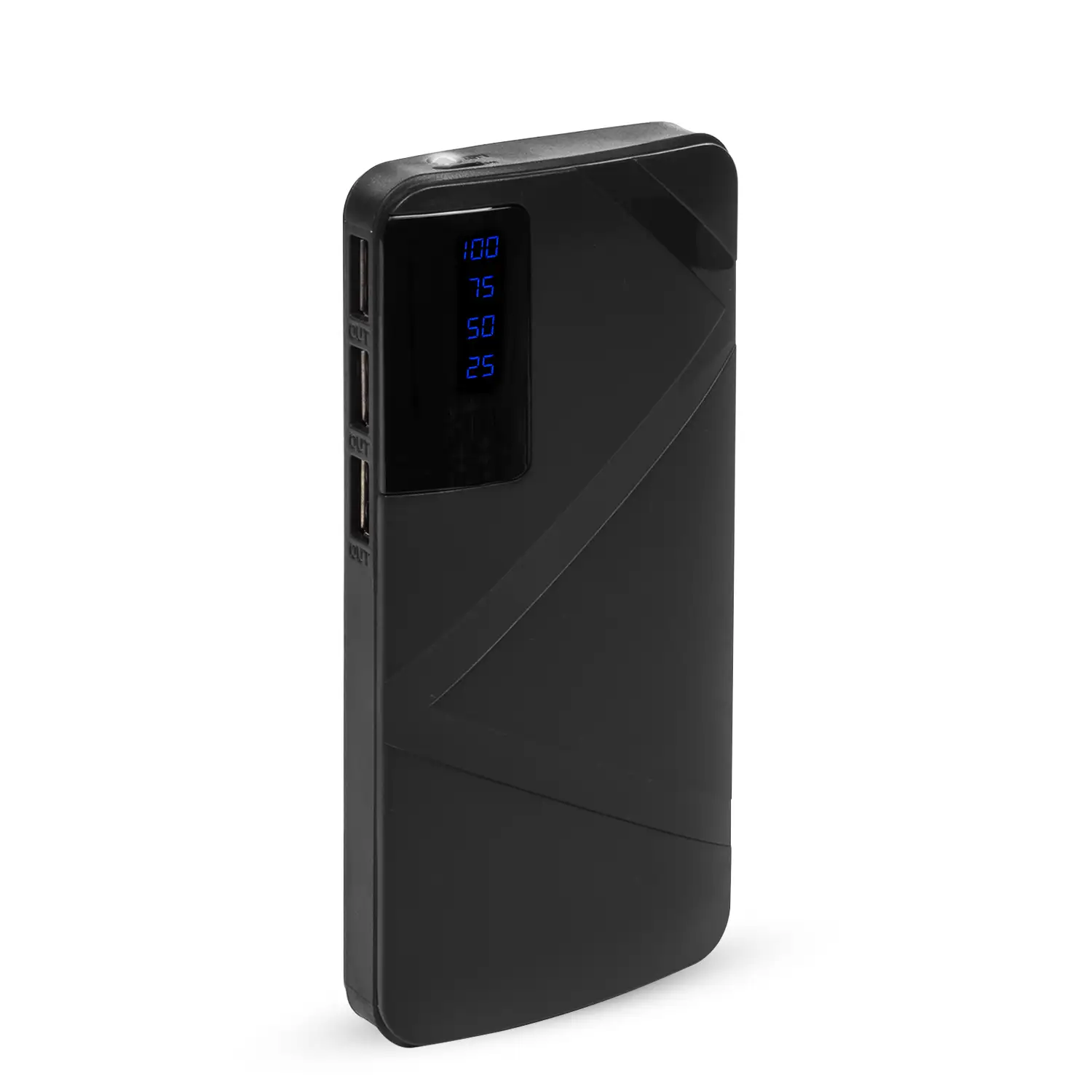 Powerbank R8 de 26.000mAh con indicador de porcentaje de carga, triple salida USB de 1A.