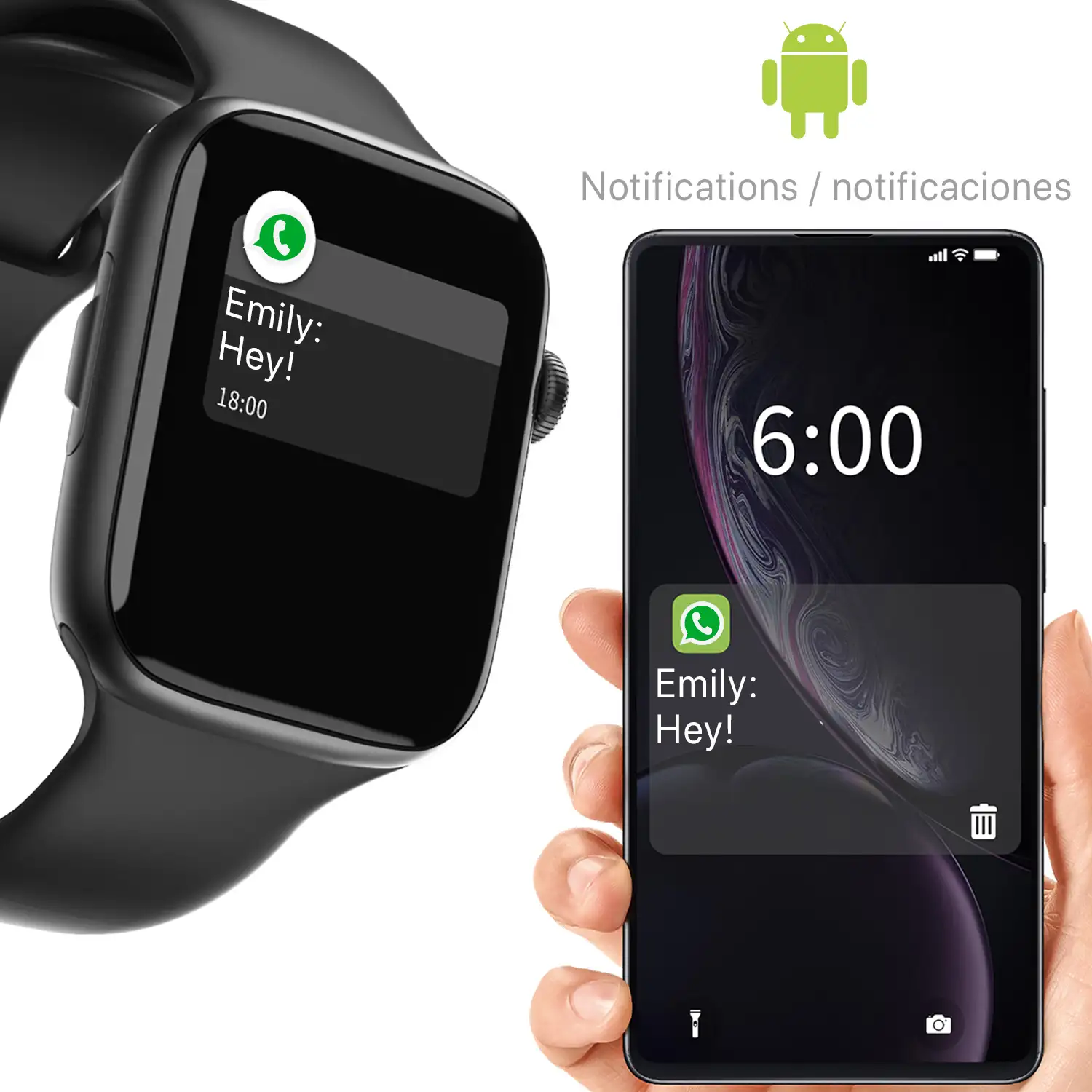 Smartwatch AW2 bluetooth 4.0 con monitor cardiaco, modo deportivo y opción de SIM.