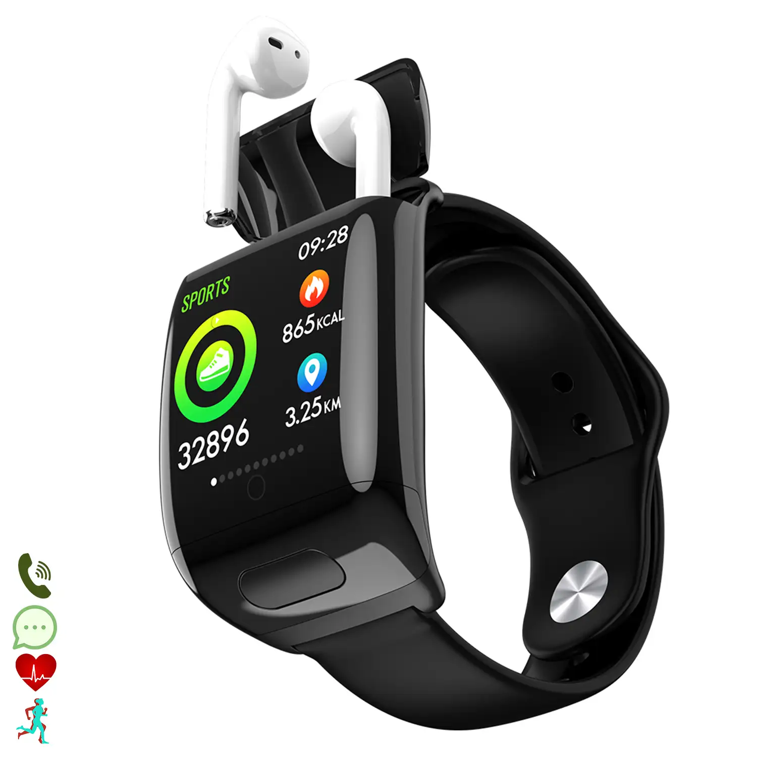 Brazalete inteligente G36 multideporte con auriculares TWS 5.1 integrados