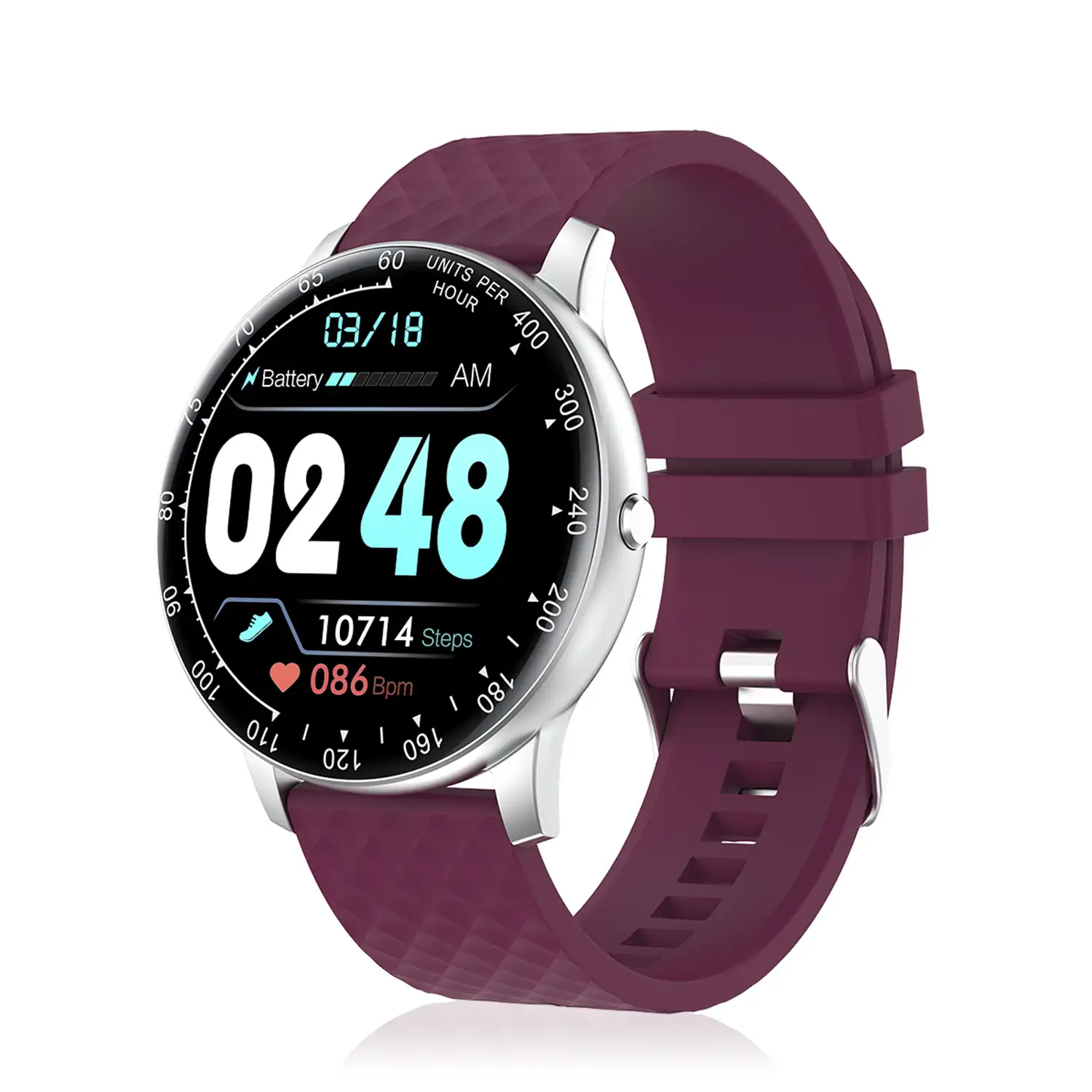 Brazalete inteligente H30 multideportivo con monitor cardiaco, dial personalizable