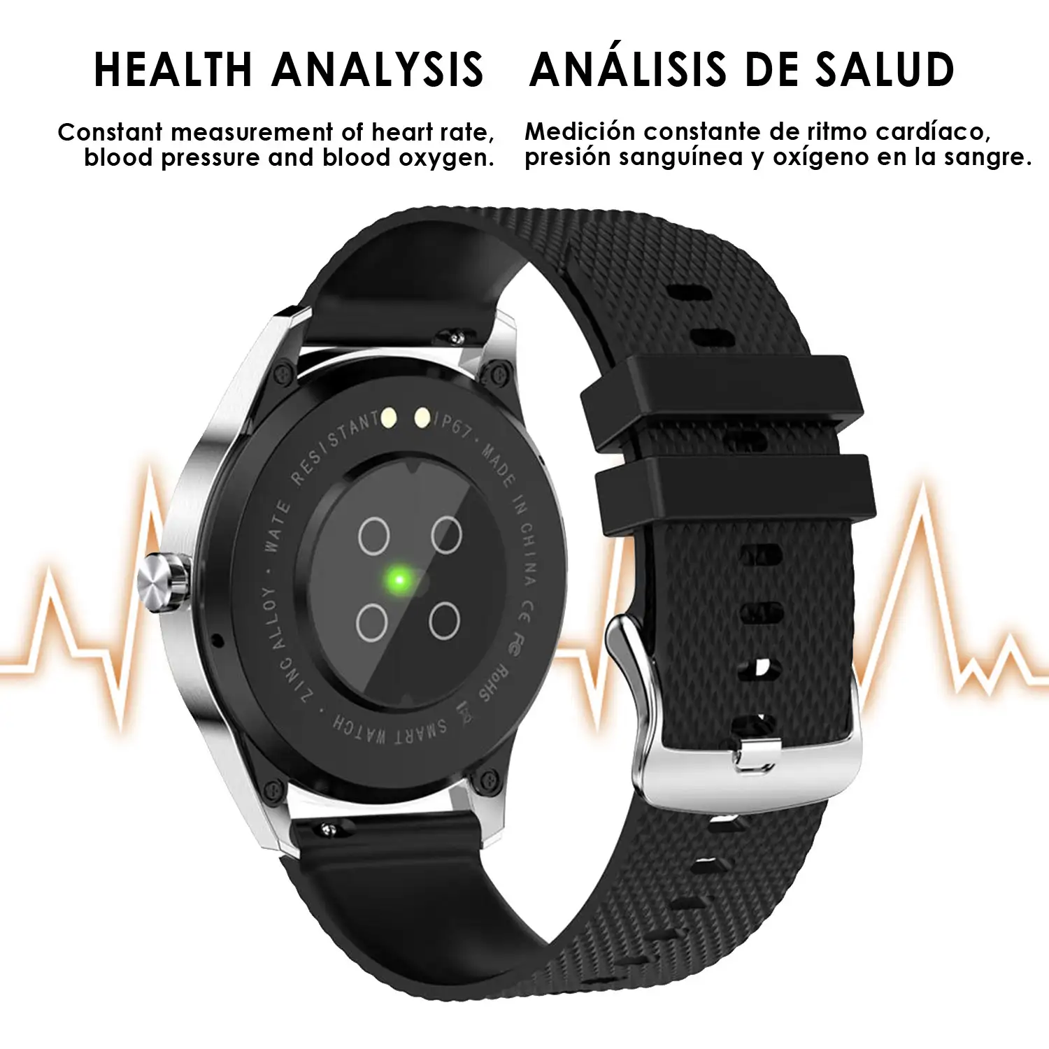 Smartwatch Y20 multideportivo con monitor cardiaco, sumergible, dial personalizable