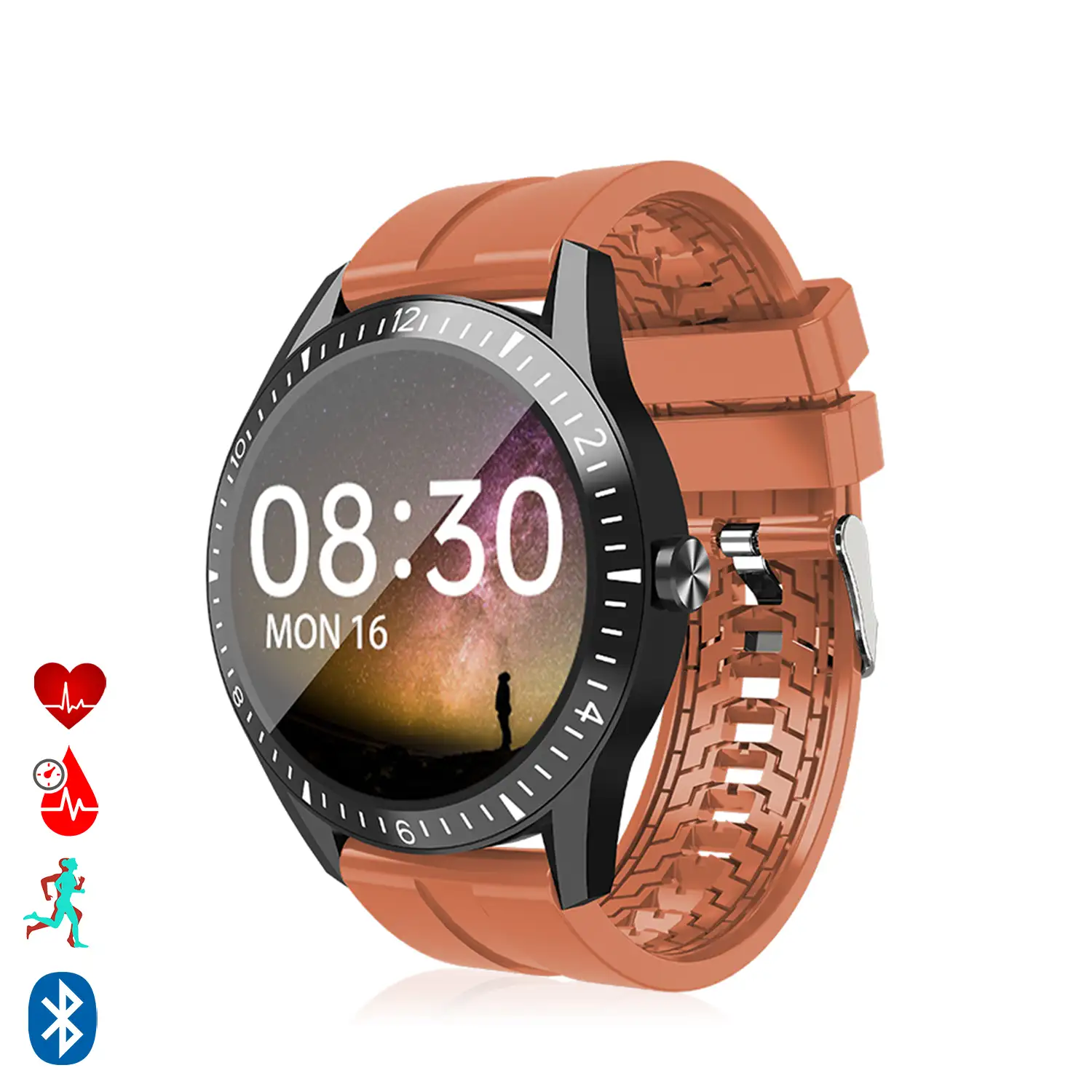 Smartwatch Y20 multideportivo con monitor cardiaco, sumergible, dial personalizable