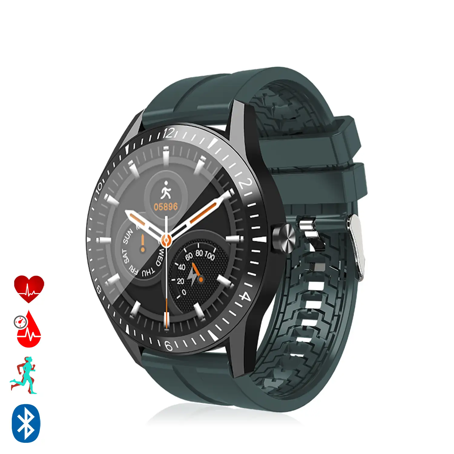 Smartwatch Y20 multideportivo con monitor cardiaco, sumergible, dial personalizable