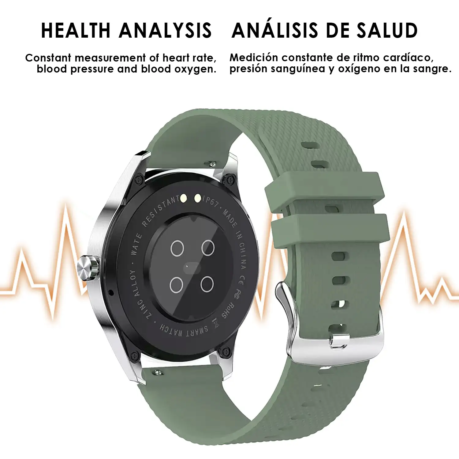 Smartwatch Y20 multideportivo con monitor cardiaco, sumergible, dial personalizable.