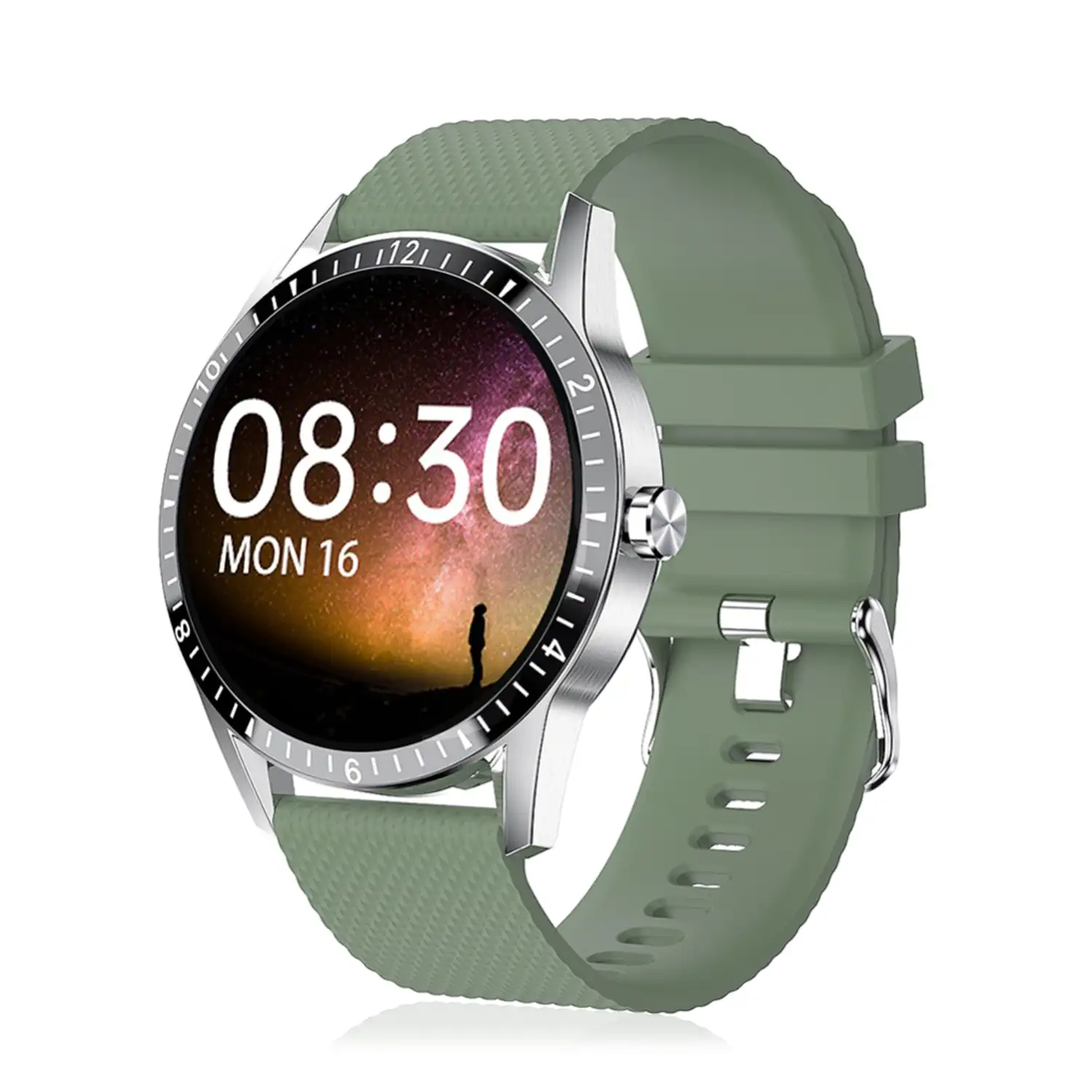 Smartwatch Y20 multideportivo con monitor cardiaco, sumergible, dial personalizable.