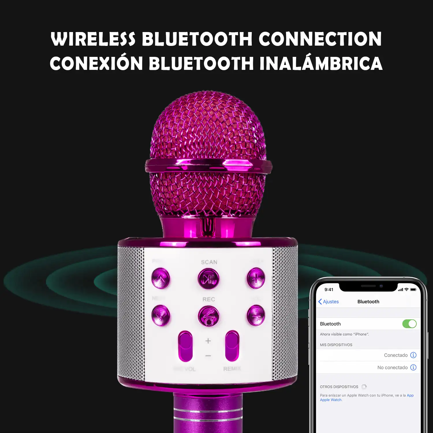 Micrófono Karaoke multifunción con altavoz incorporado