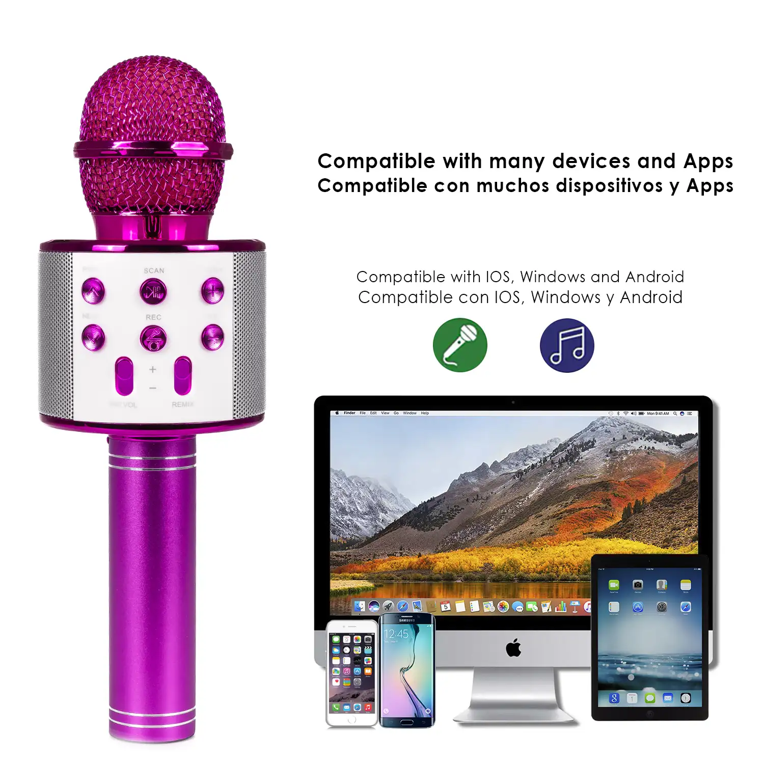 Micrófono Karaoke multifunción con altavoz incorporado