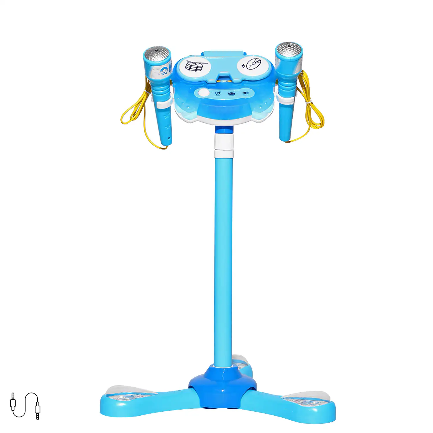 Kit karaoke infantil con 2 micrófonos y stand soporte