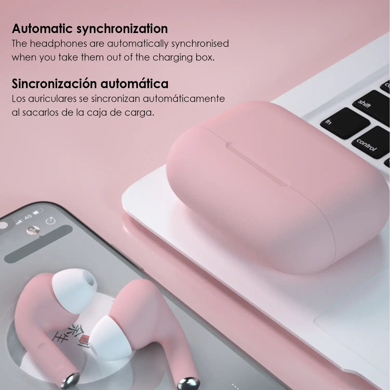 Auriculares InPods 13 Simple Bluetooth 5.0 táctiles con base de carga, sincronización automática con ventana emergente