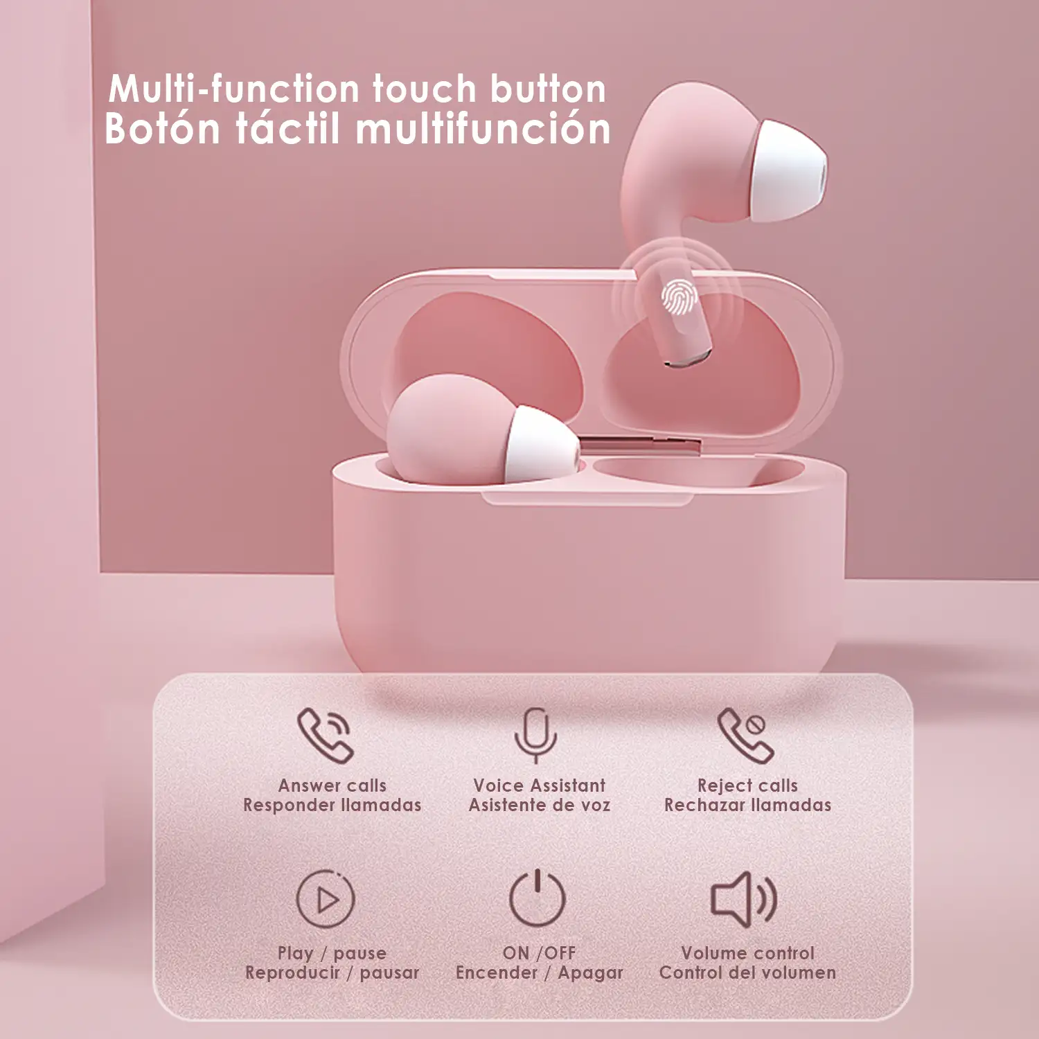 Auriculares InPods 13 Simple Bluetooth 5.0 táctiles con base de carga, sincronización automática con ventana emergente