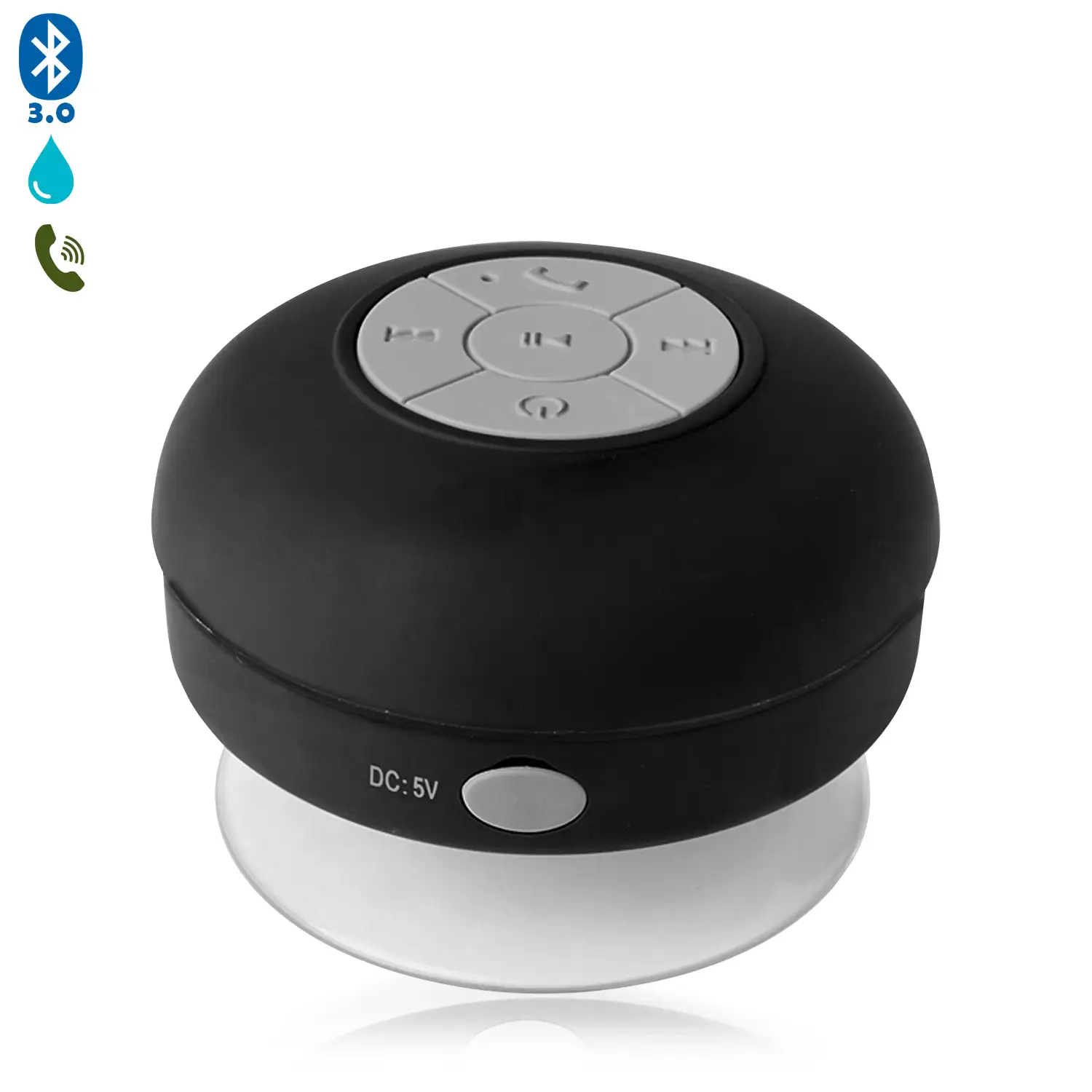 Altavoz Rariax Bluetooth con ventosa, resistente a salpicaduras de agua, especial ducha