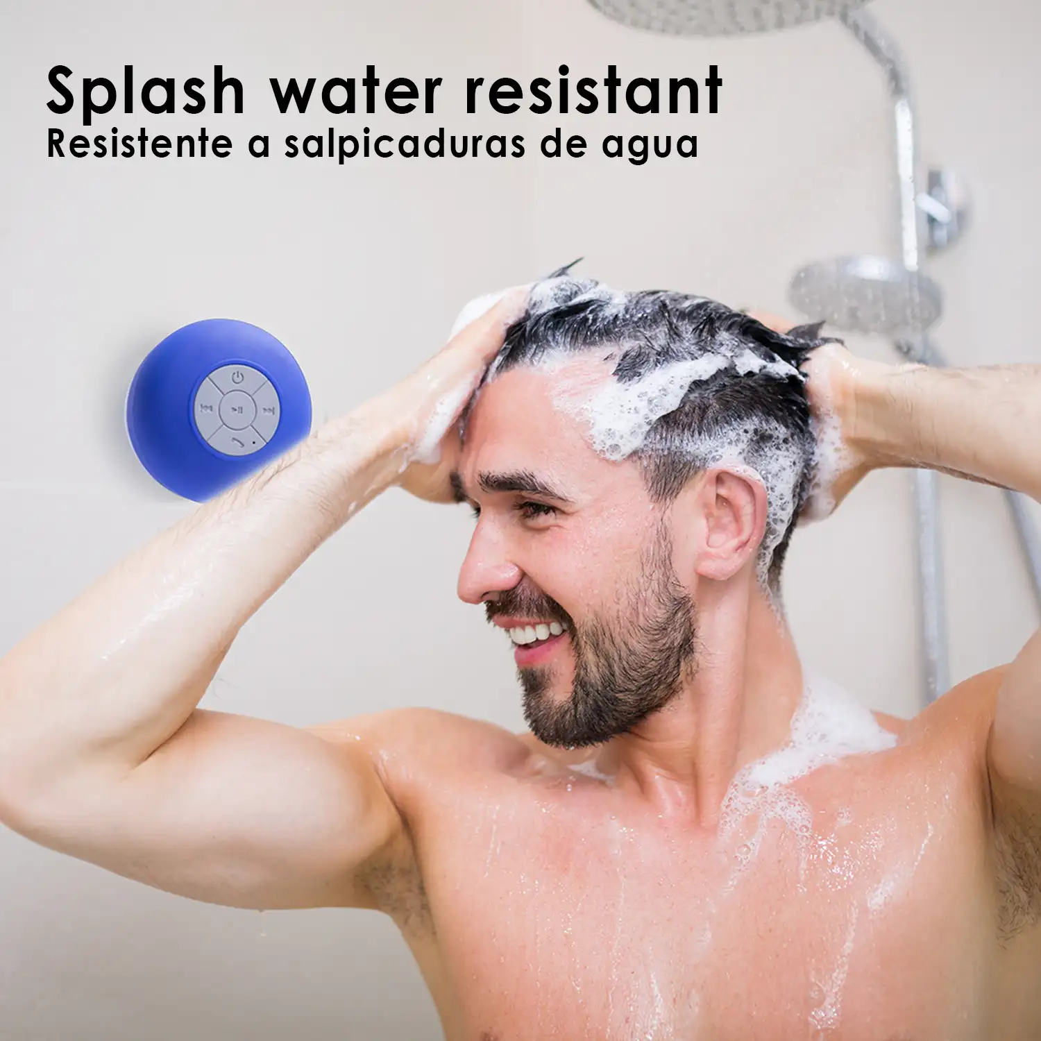 Altavoz Rariax Bluetooth con ventosa, resistente a salpicaduras de agua, especial ducha
