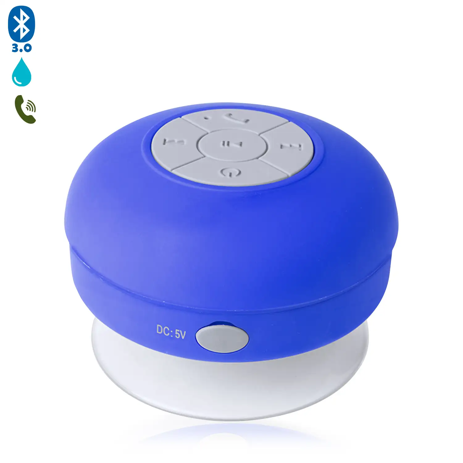 Altavoz Rariax Bluetooth con ventosa, resistente a salpicaduras de agua, especial ducha