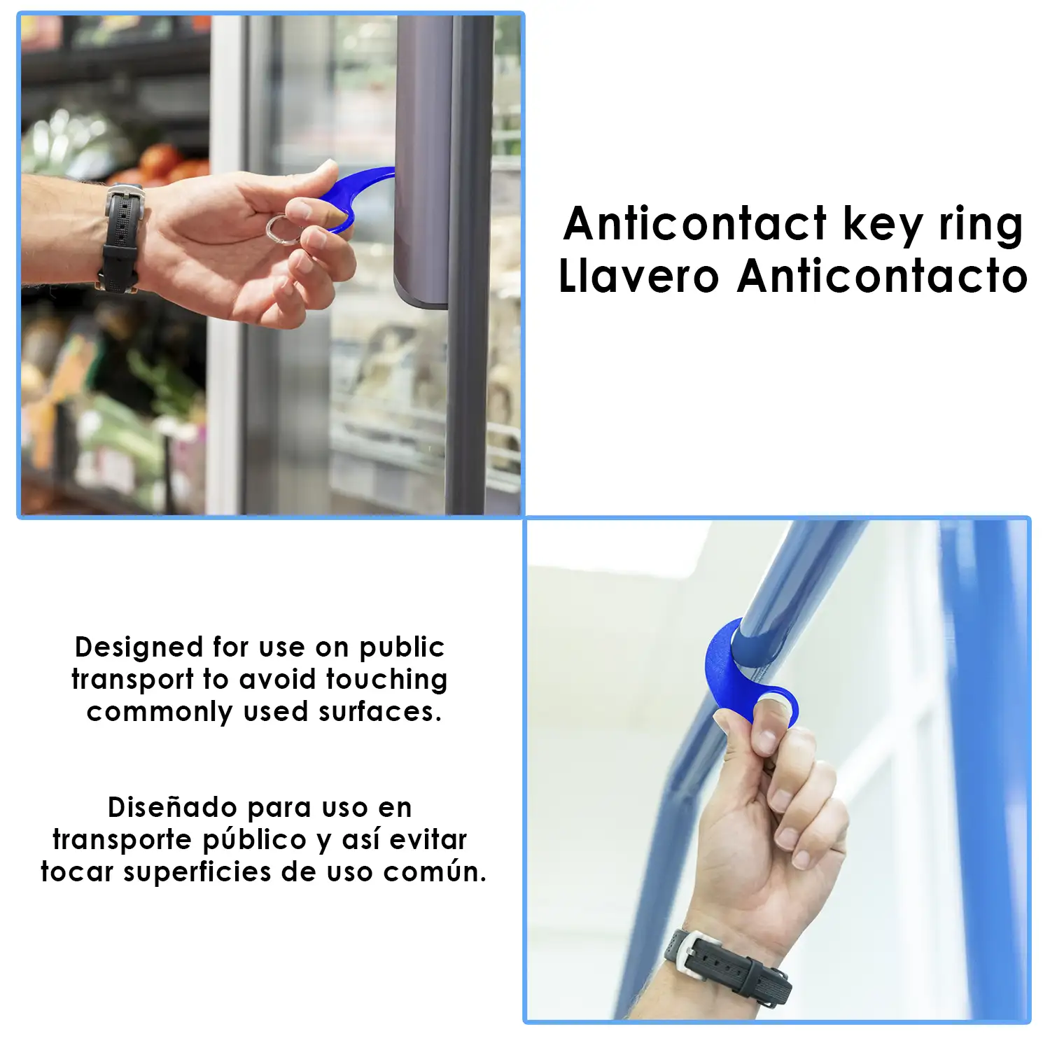 Llavero anti contacto Kozko, ideal transporte público, abrir puertas.