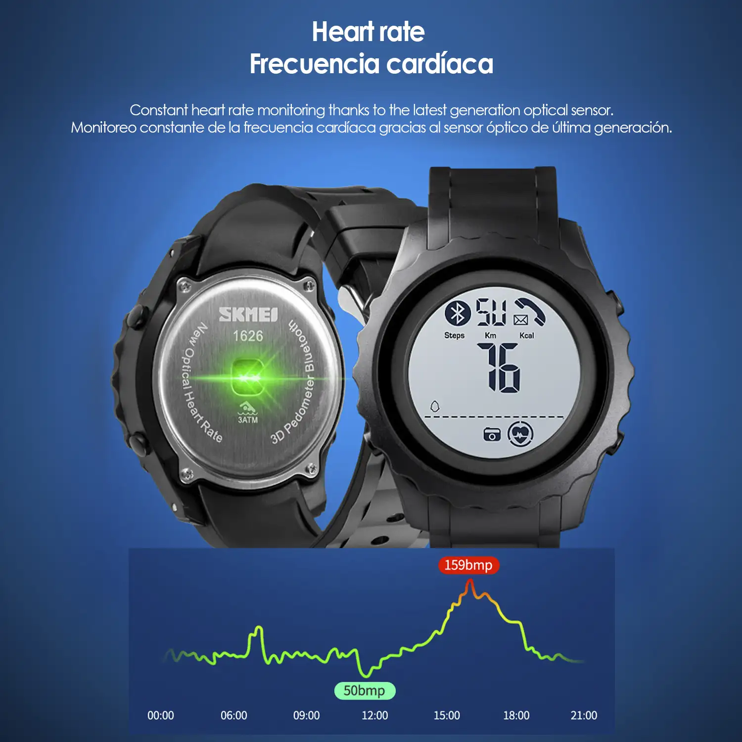 Smartwatch 1626 digital bluetooth con funciones avanzadas