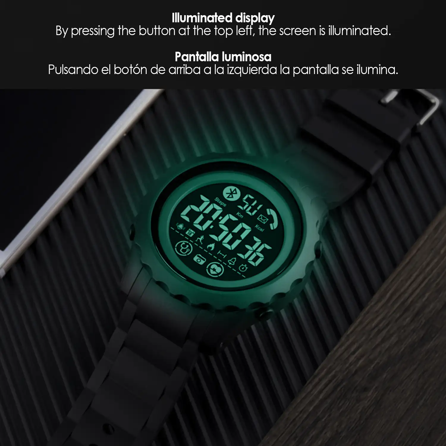 Smartwatch 1626 digital bluetooth con funciones avanzadas