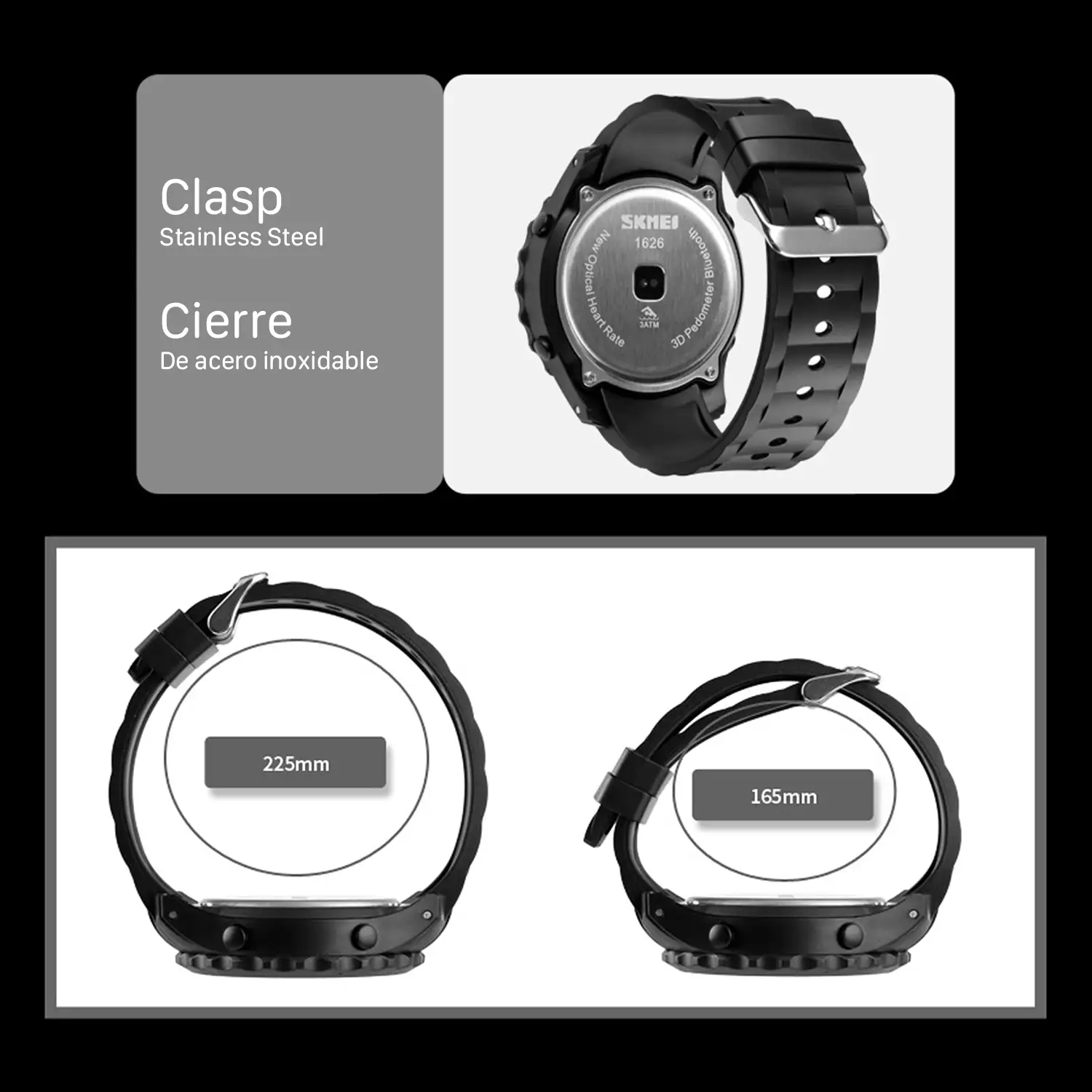 Smartwatch 1626 digital bluetooth con funciones avanzadas