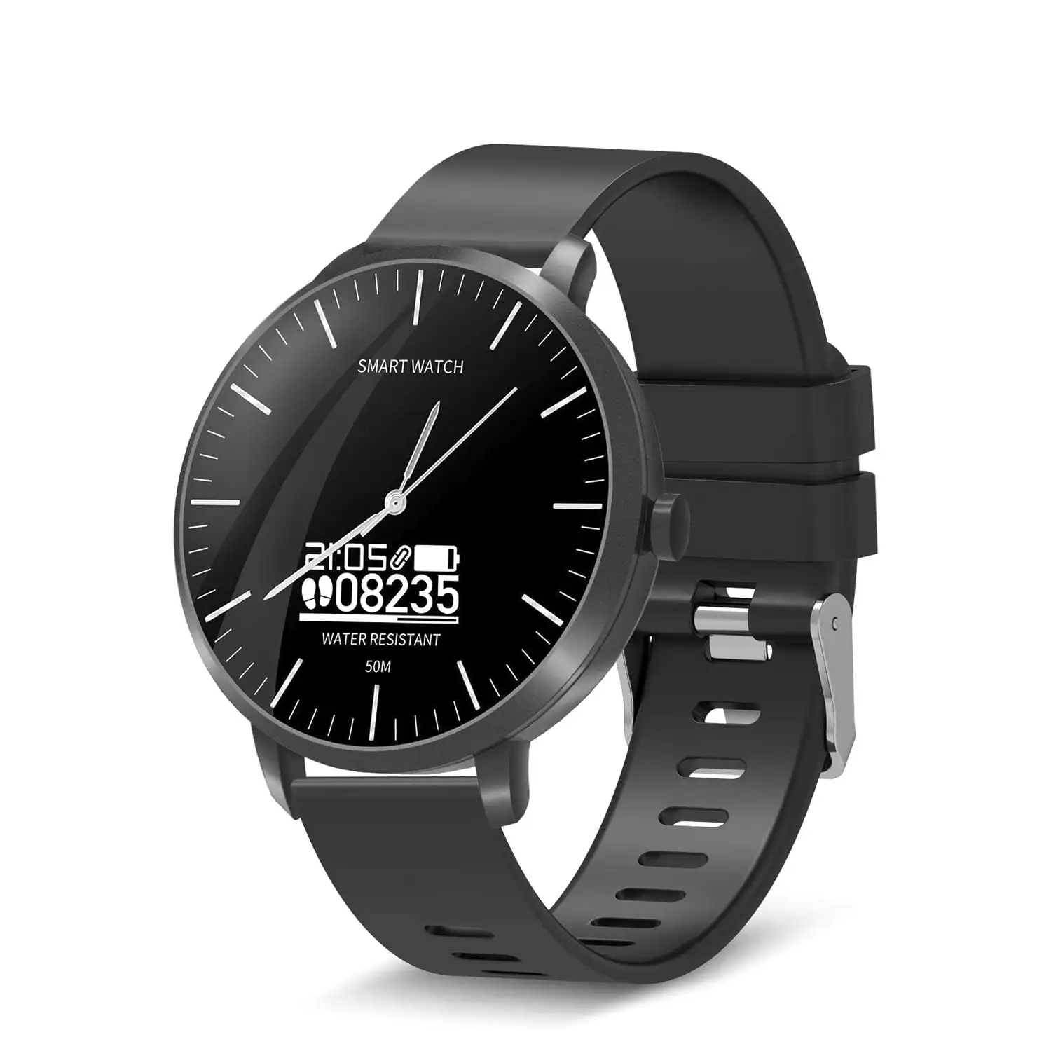 Smartwatch con movimiento de cuarzo y pantalla AK-H6 bluetooth, con monitor cardiaco