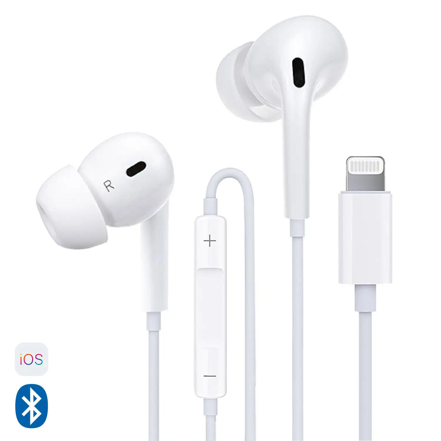 Auricular Lightning Bluetooth con cable para iPhone