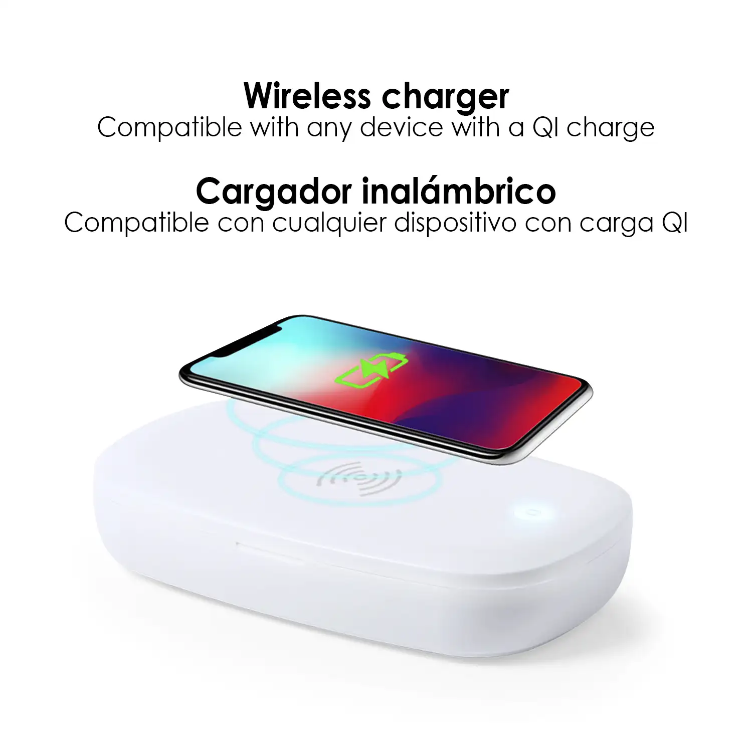Caja Esterilizadora UV con cargador Qi Halby