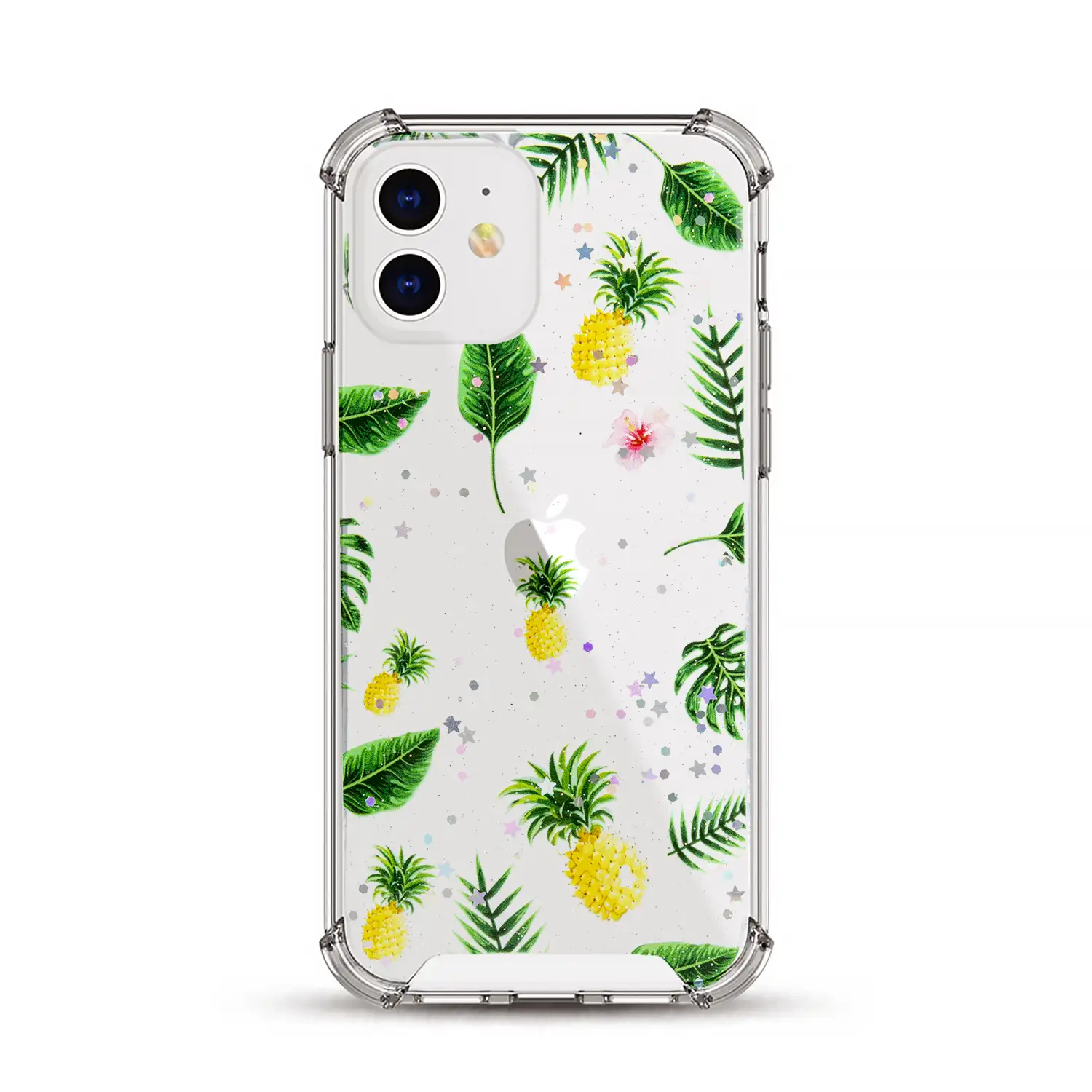 Carcasa de TPU de alta protección con diseño tropical para iPhone 12 y 12 Pro