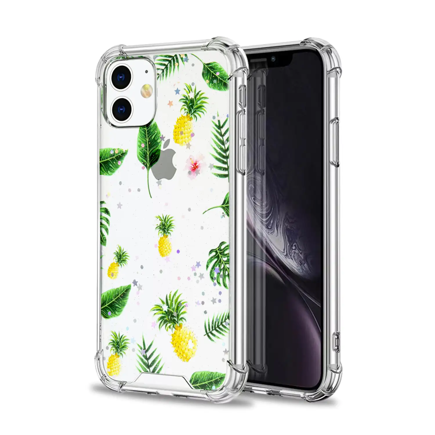 Carcasa de TPU de alta protección con diseño tropical para iPhone 12 Mini