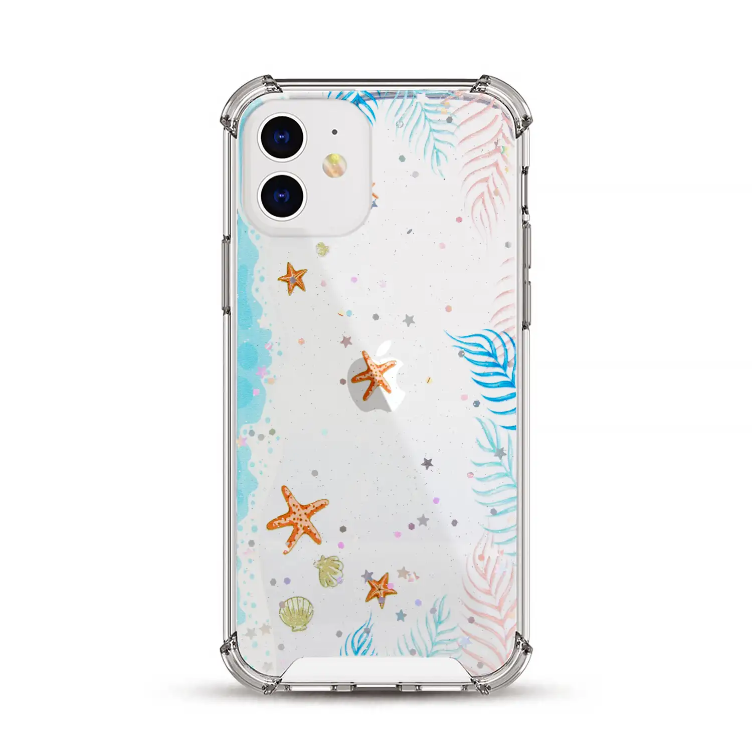 Carcasa de TPU de alta protección con diseño estrellas de mar para iPhone 12 Mini