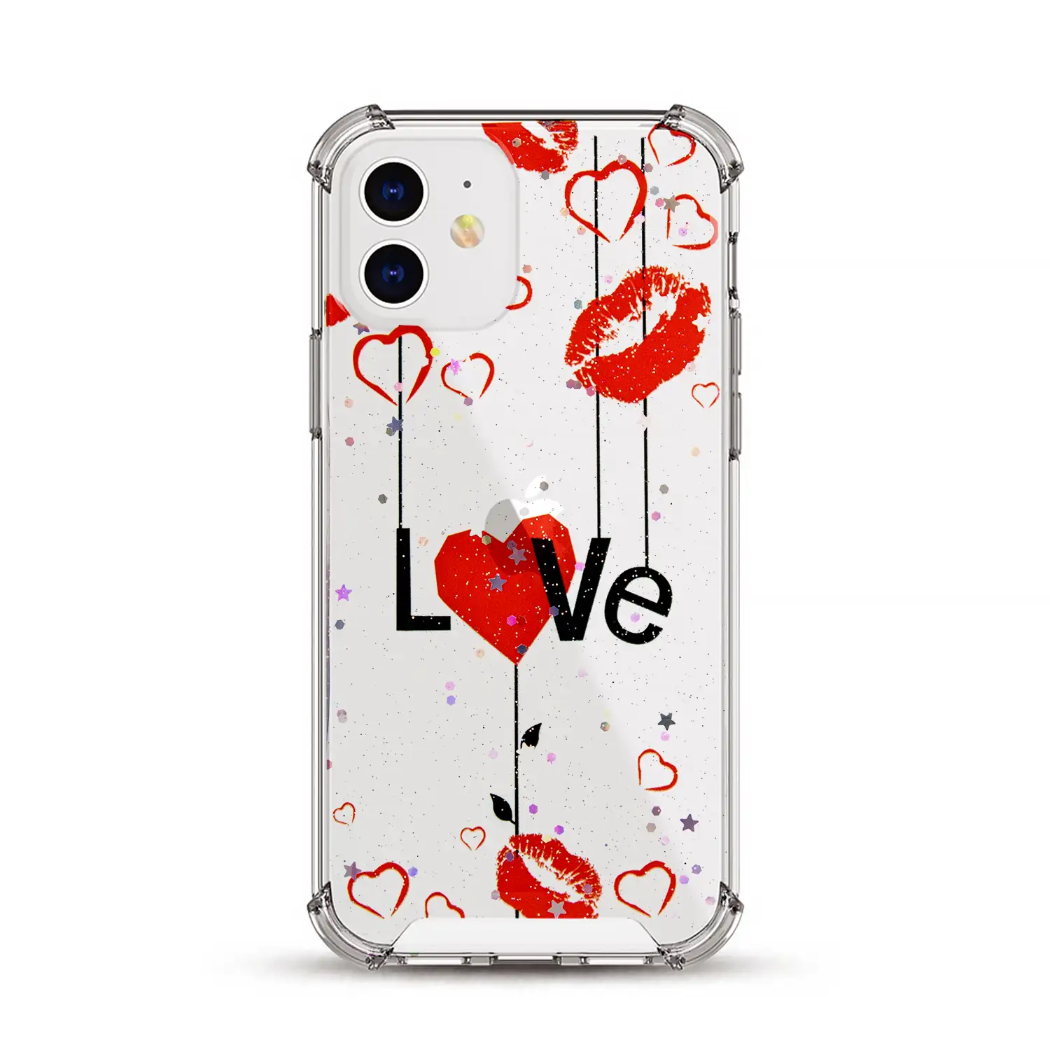 	Carcasa de TPU de alta protección con diseño love para iPhone 12 Mini