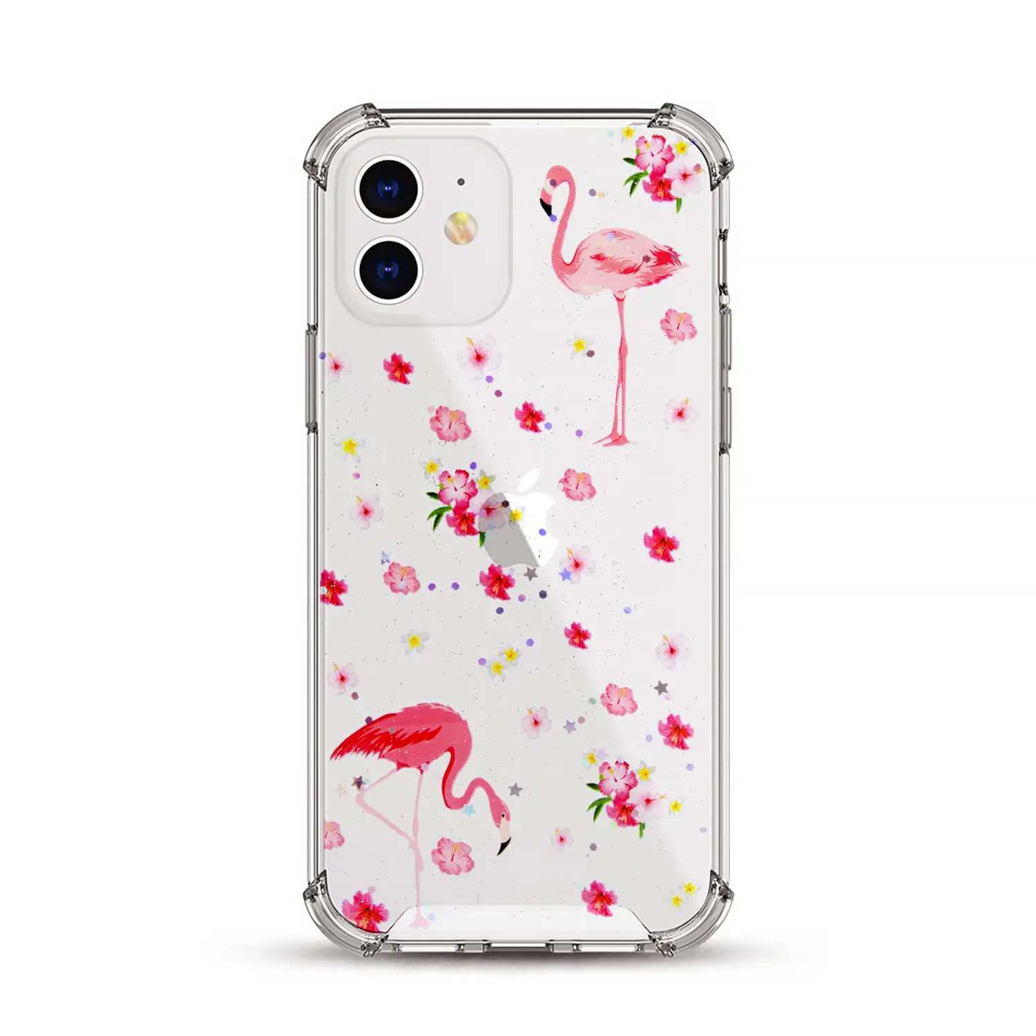 Carcasa de TPU de alta protección con diseño flamencos para iPhone 12 Mini