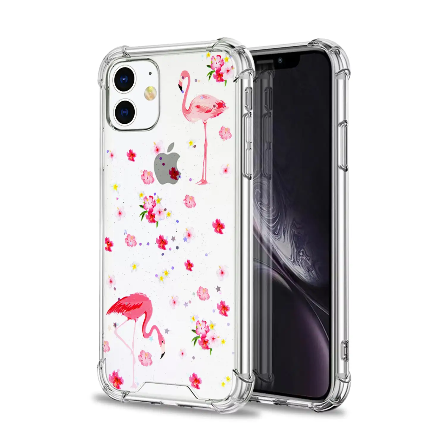 Carcasa de TPU de alta protección con diseño flamencos para iPhone 12 Mini