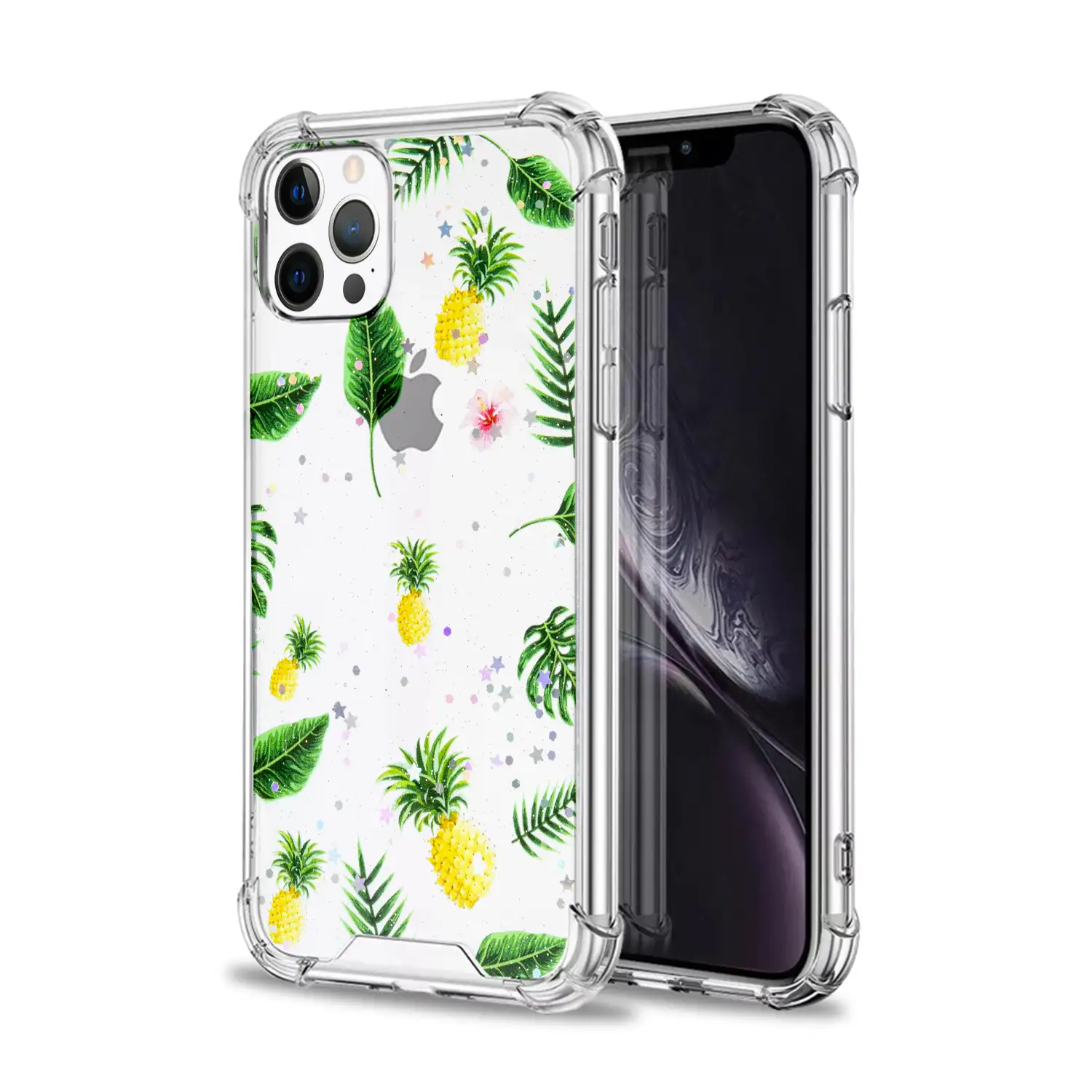 Carcasa de TPU de alta protección con diseño tropical para iPhone 12 Pro Max