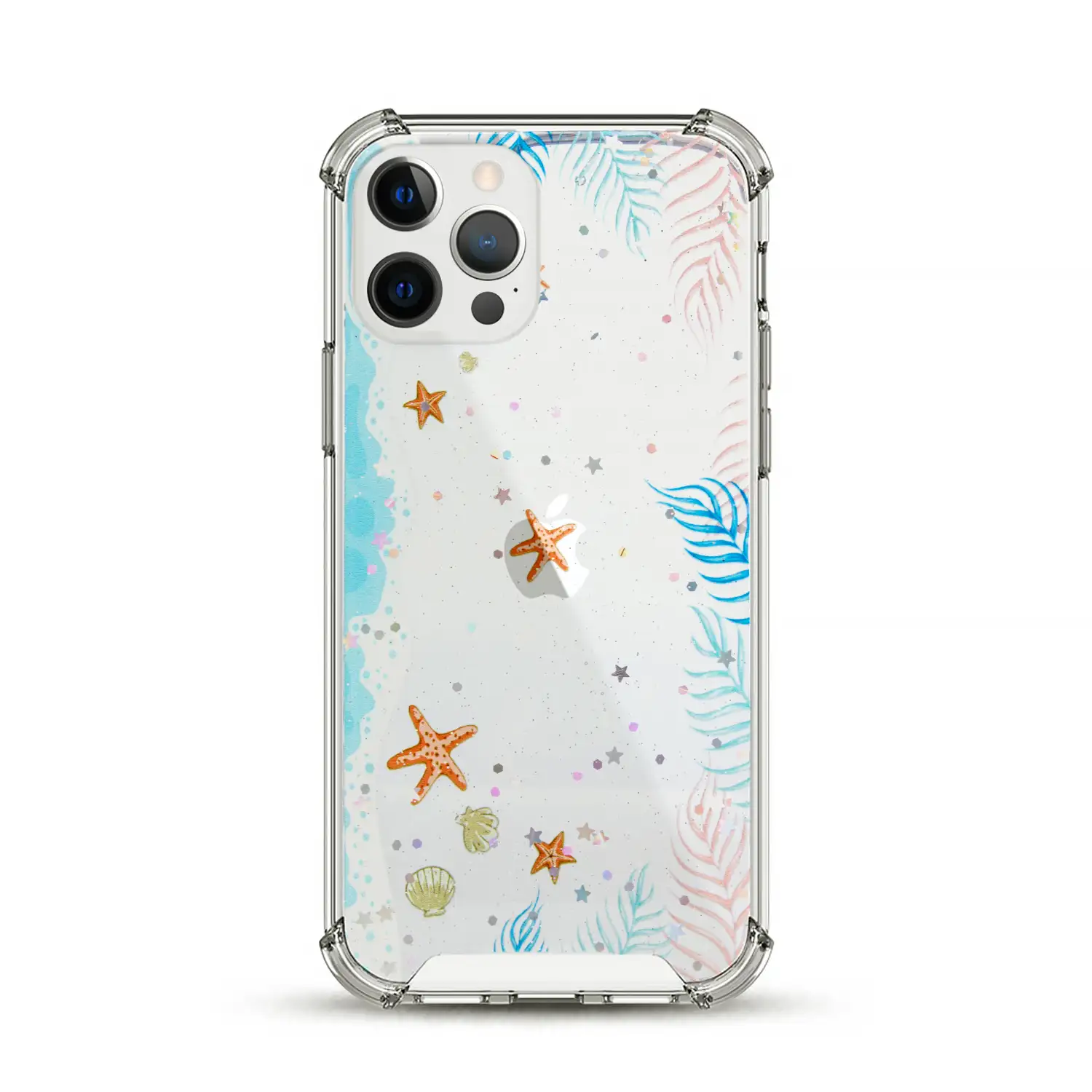 	Carcasa de TPU de alta protección con diseño estrellas de mar para iPhone 12 Pro Max