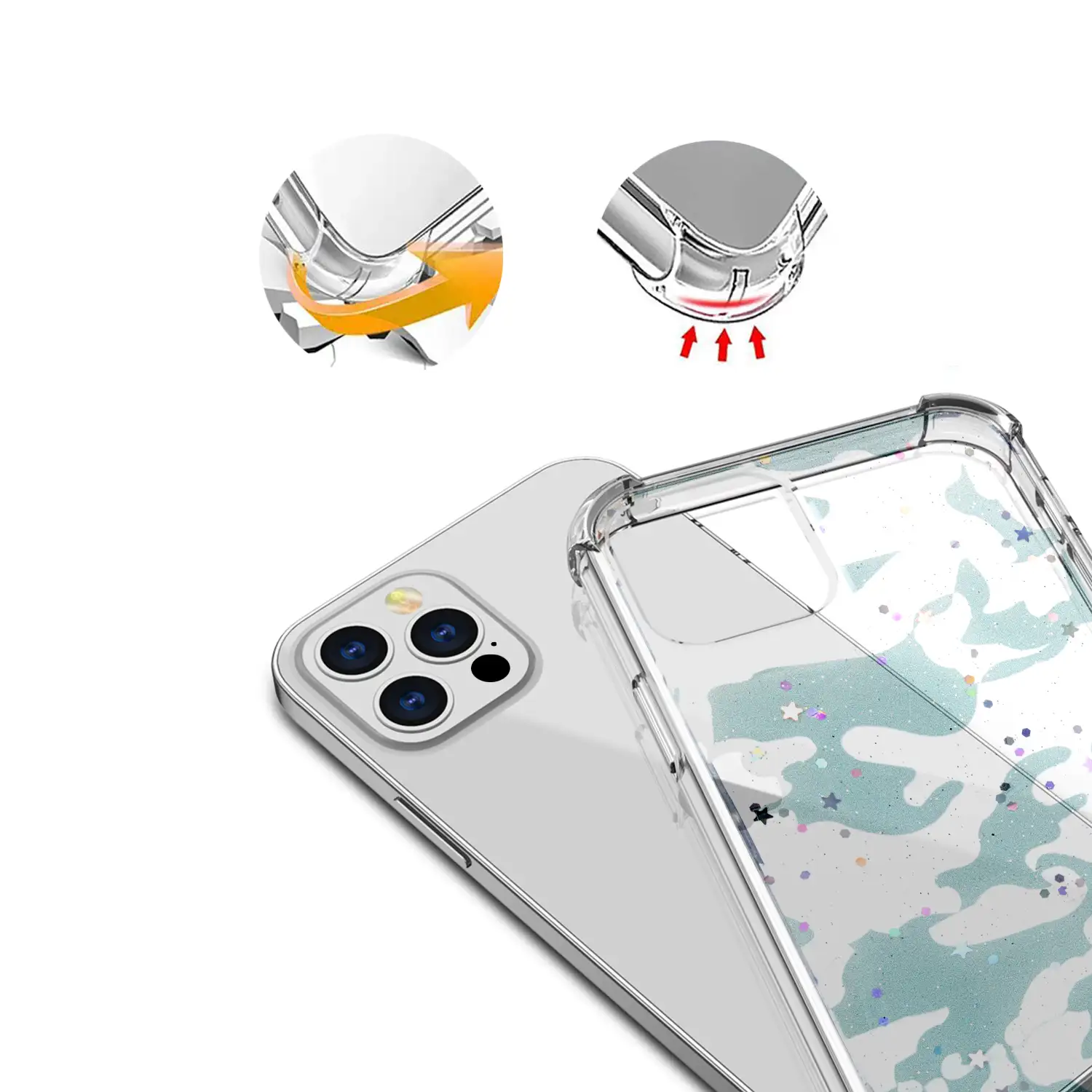 Carcasa de TPU de alta protección con diseño camuflaje urbano para iPhone 12 Pro Max