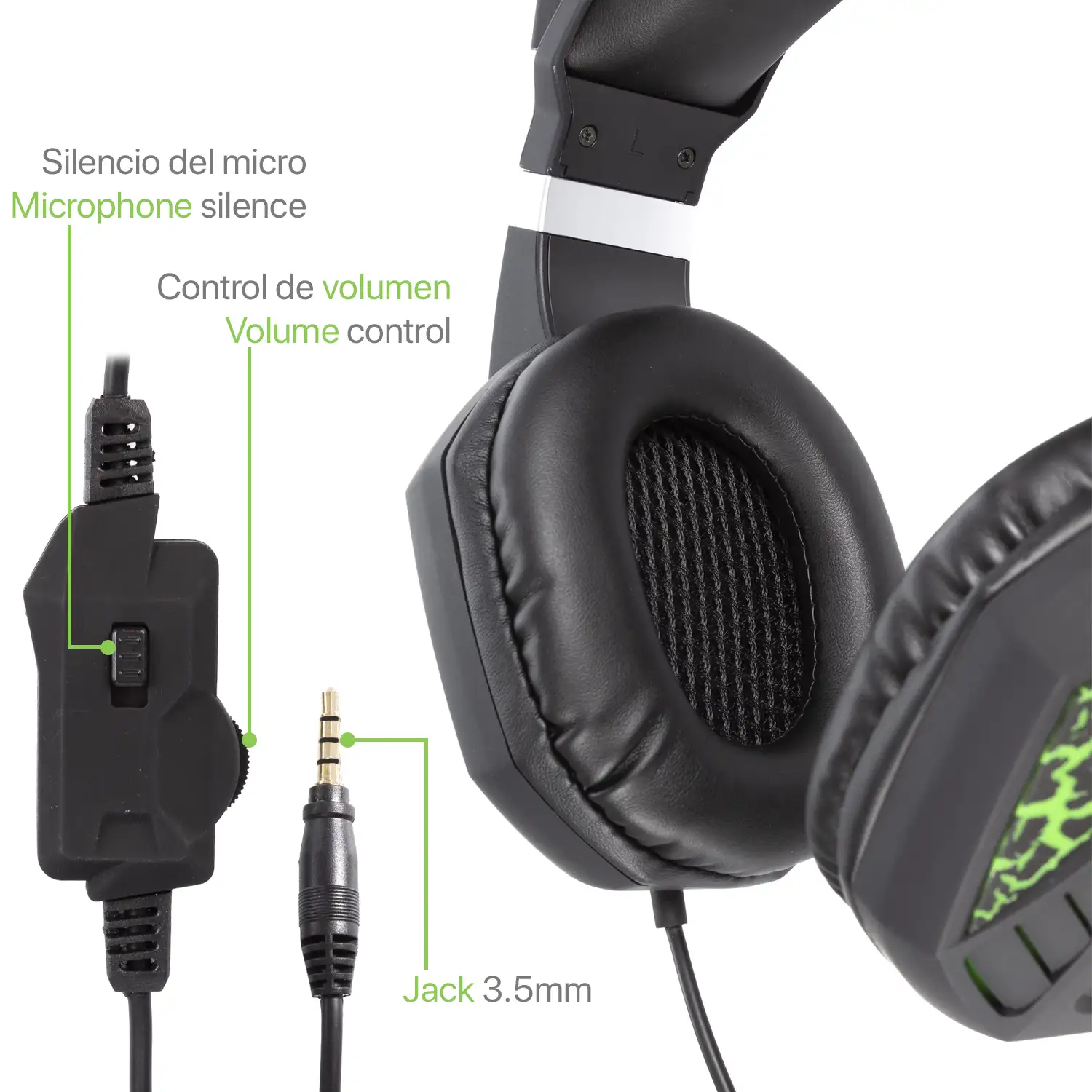 Auriculares Gamer Micrófono Cable Jack 3.5 Tablet Sy830mv