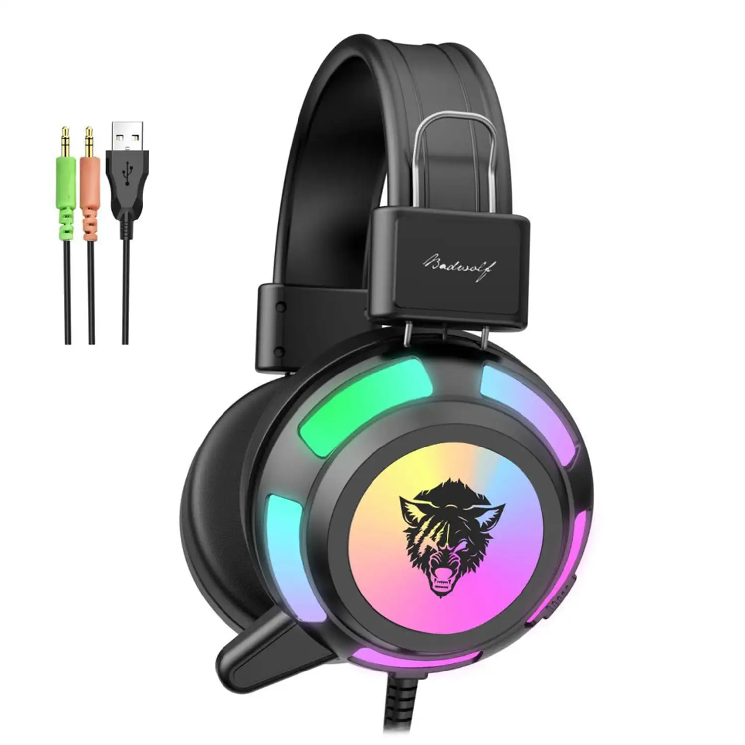 Headset V8 RGB. Auriculares gaming para PC con micro incorporado y