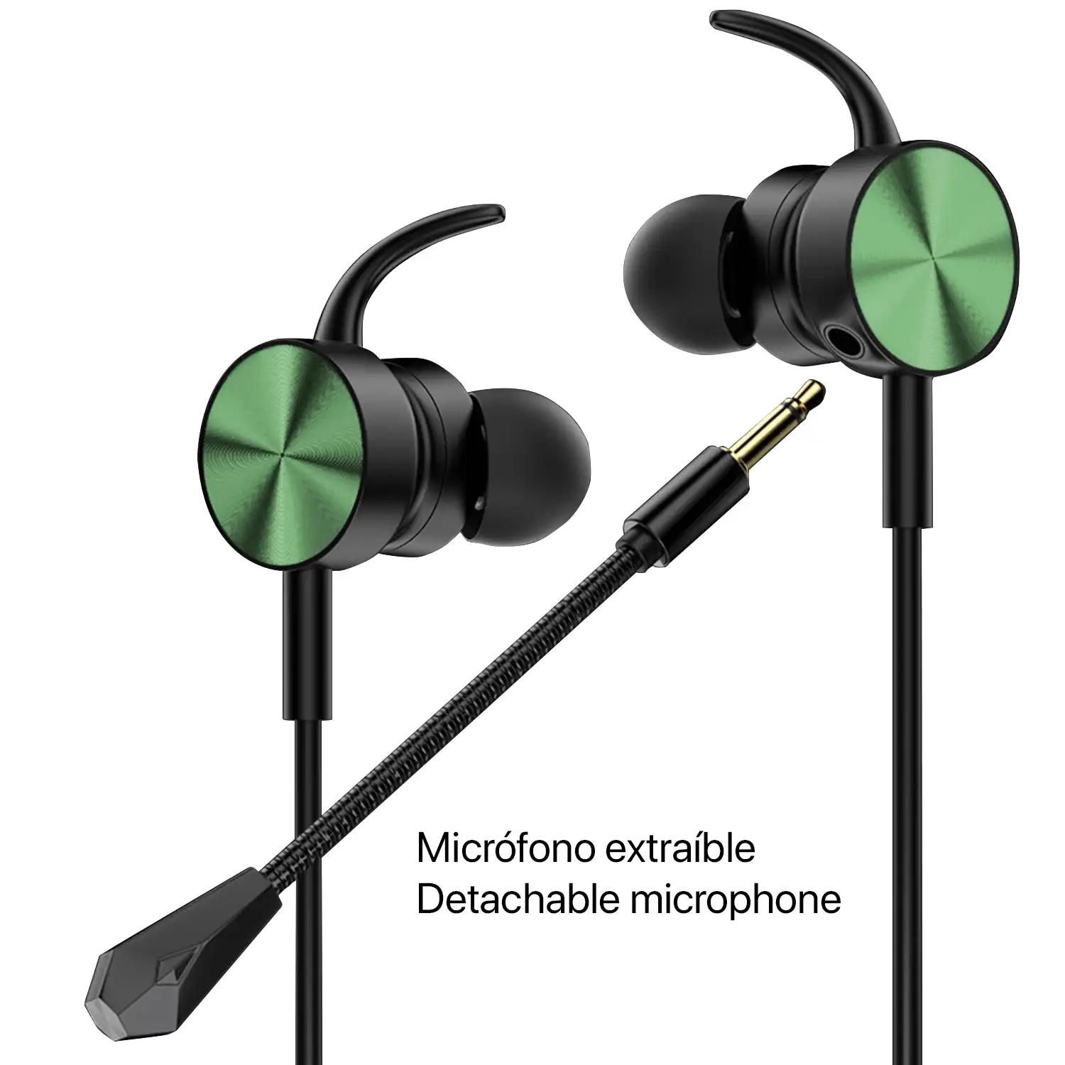 Headset In-Ear XG-122. Auriculares in-ear para videojuegos con micrófono extraíble. Xbox, PS4, PC, tablet, móvil.