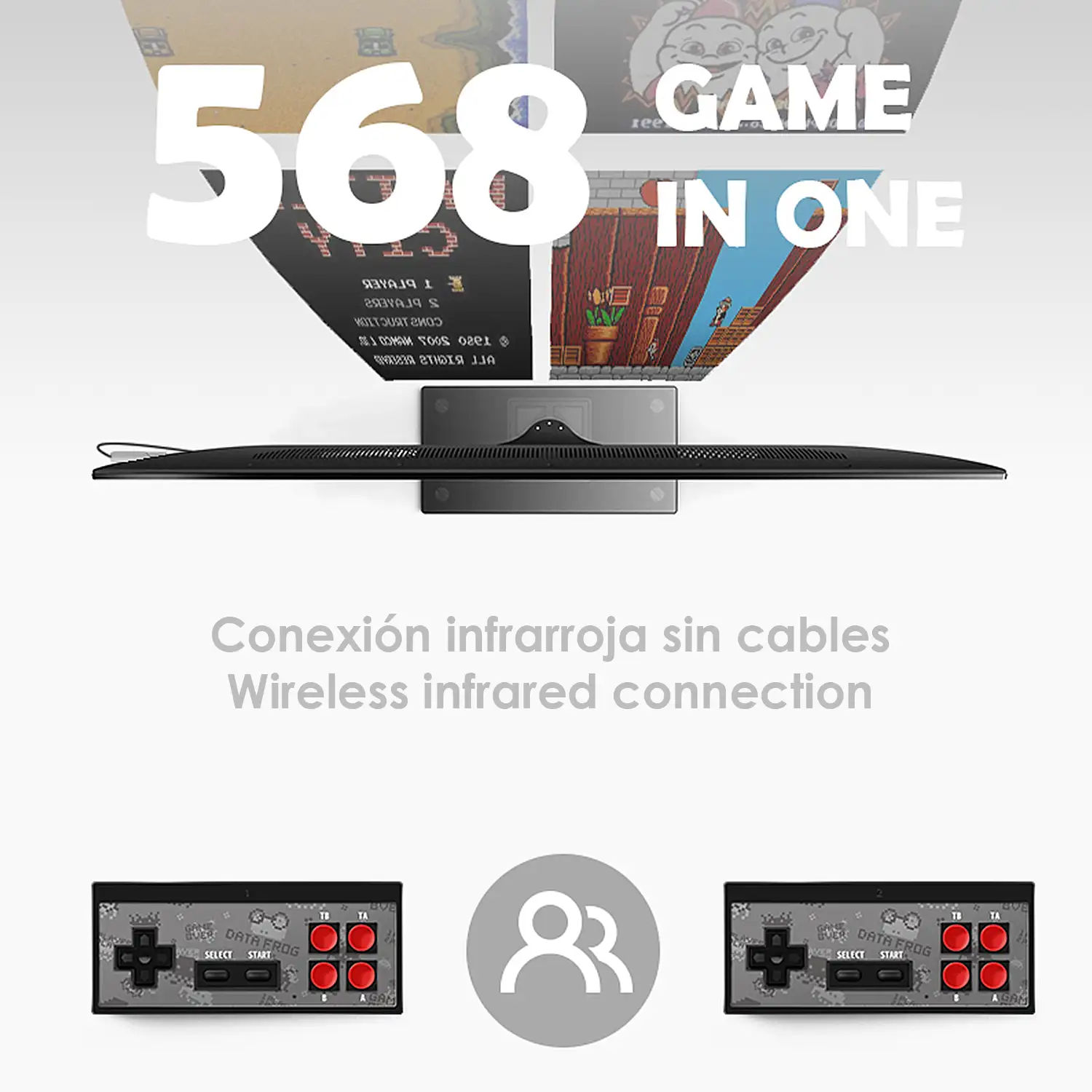 Consola videojuegos conexión a tu pantalla TV. Soporta 4K. Incluye 568 juegos.