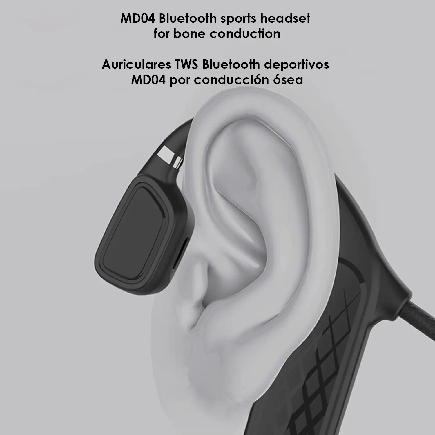 Auriculares TWS Bluetooth deportivos MD04 por conducción ósea