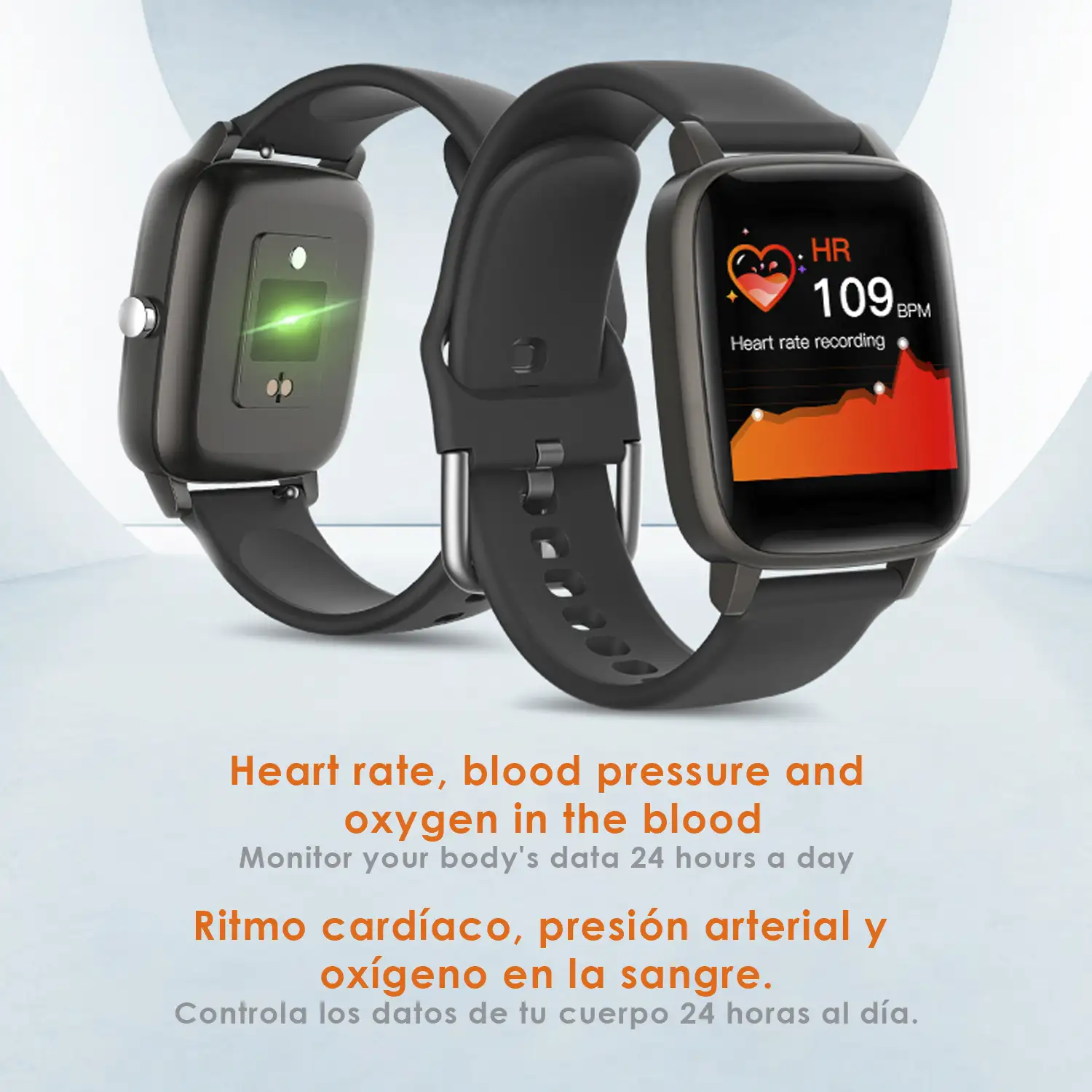 Smartwatch T98 con temperatura corporal, monitor cardiaco y modo multideporte