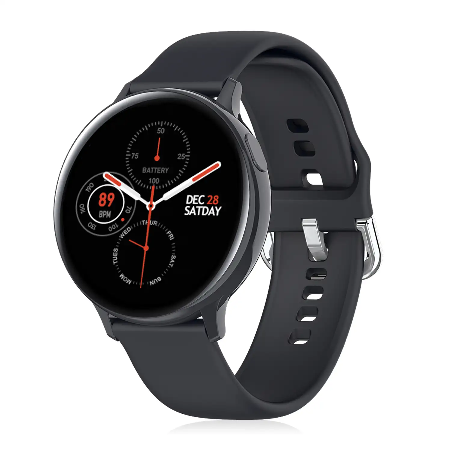 Smartwatch S20 pantalla circular, con monitor cardiaco ECG, tensión, O2 en sangre y modo multideporte