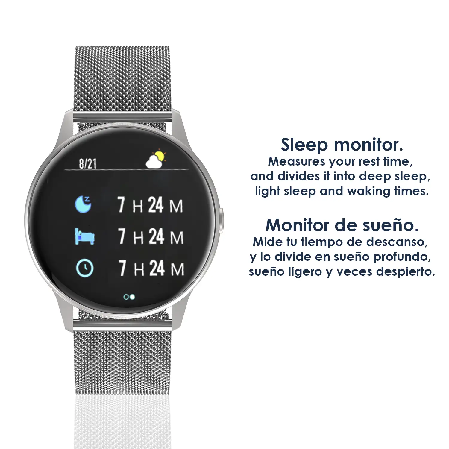 Smartwatch DT88 pantalla circular, con monitor cardiaco, altitud, presión, radiación UV y modo multideporte