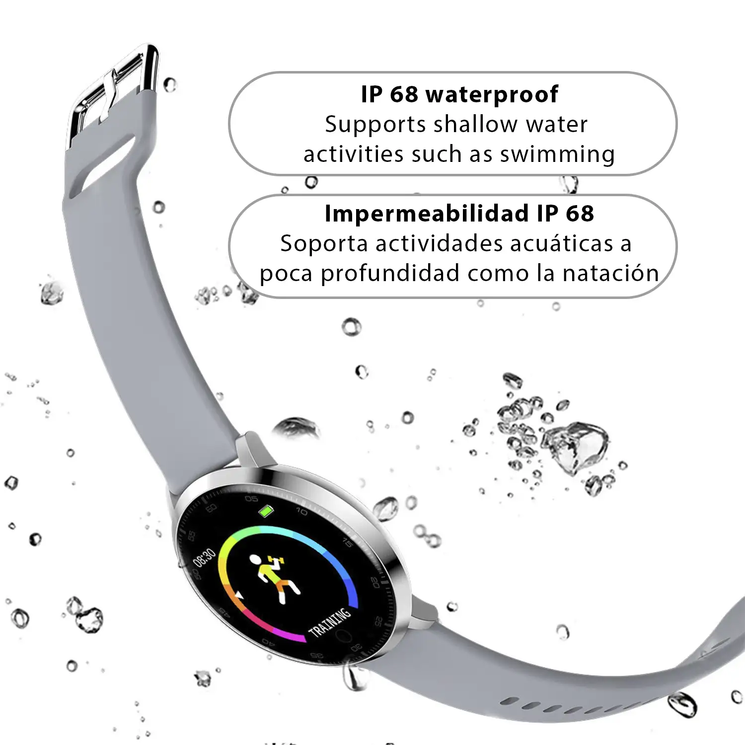 Smartwatch K12 con monitor de tensión, cardíaco, oxígeno en sangre y modo multideportivo.
