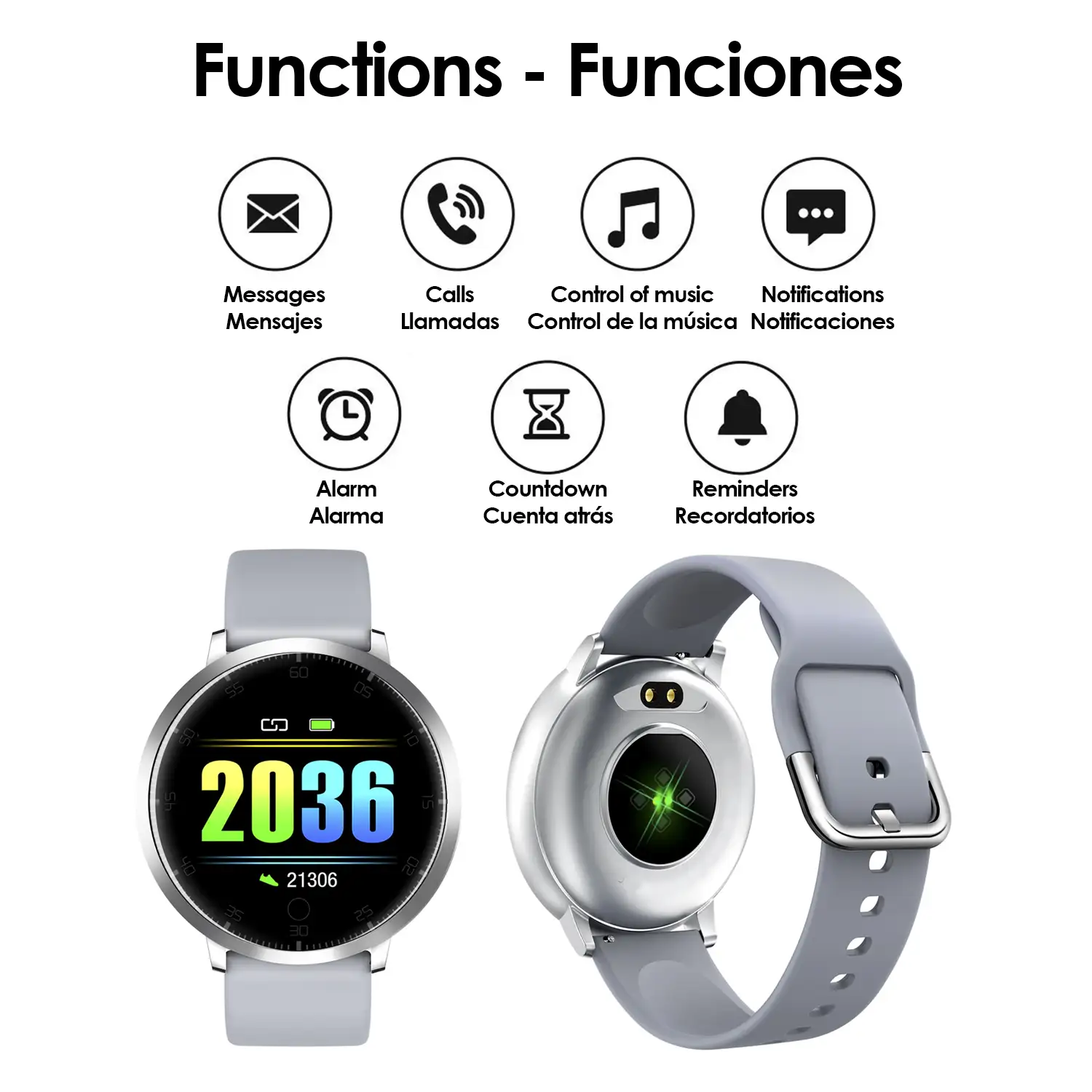 Smartwatch K12 con monitor de tensión, cardíaco, oxígeno en sangre y modo multideportivo.