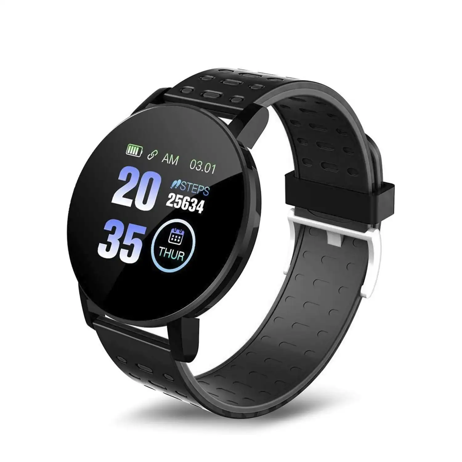 Brazalete inteligente ID119 con notificaciones, monitor cardíaco, O2 en sangre, pulso y modo multideporte