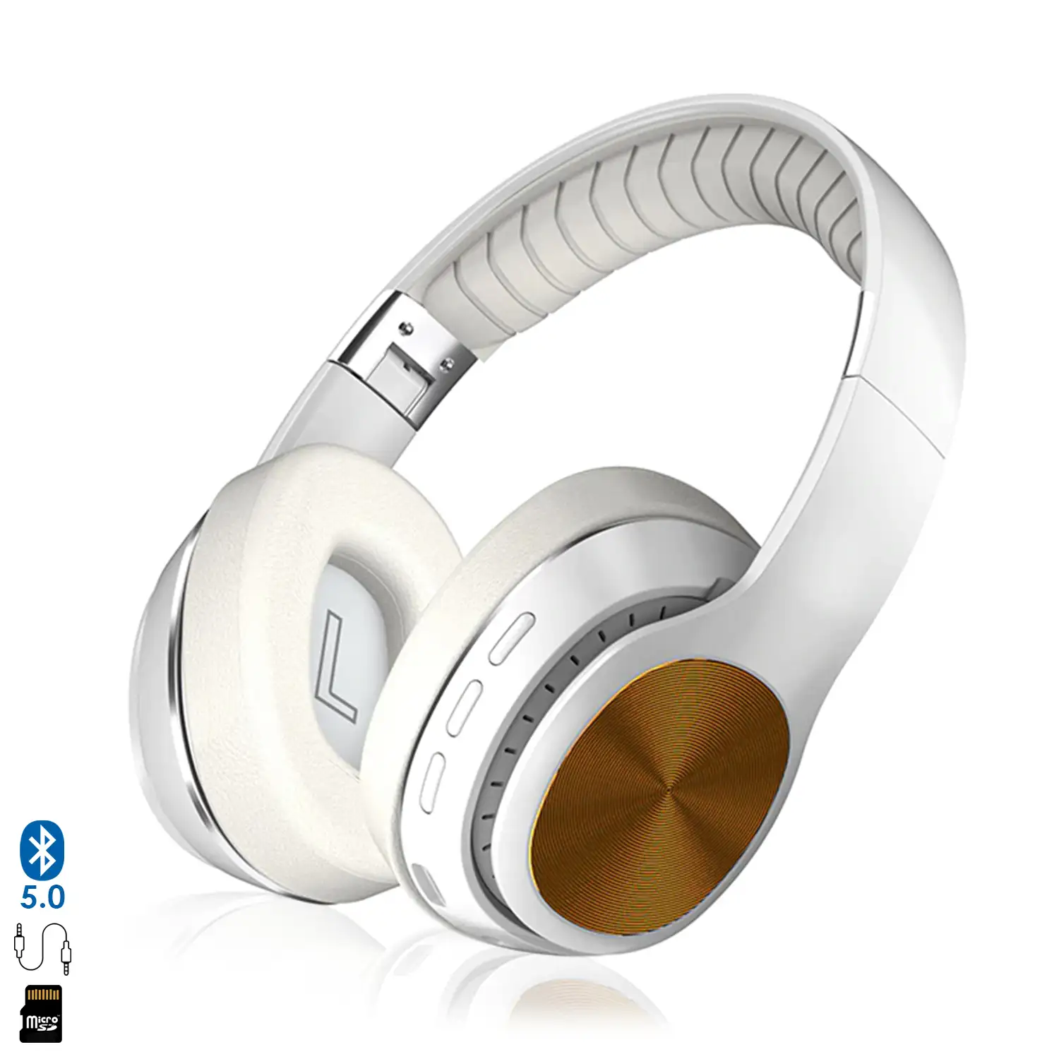 Cascos VJ320 HiFi Bluetooth 5.0, con manos libres, radio FM y lector micro SD.