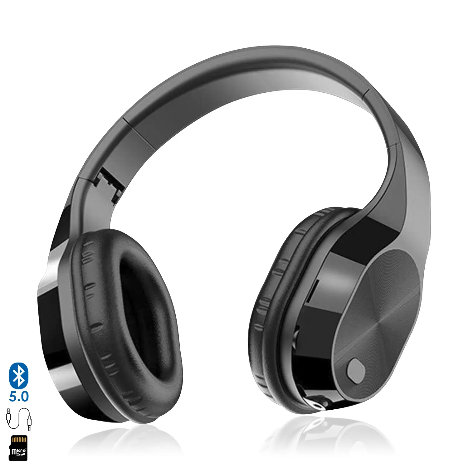 Cascos T5 Bluetooth 5.0, con manos libres y lector micro SD.