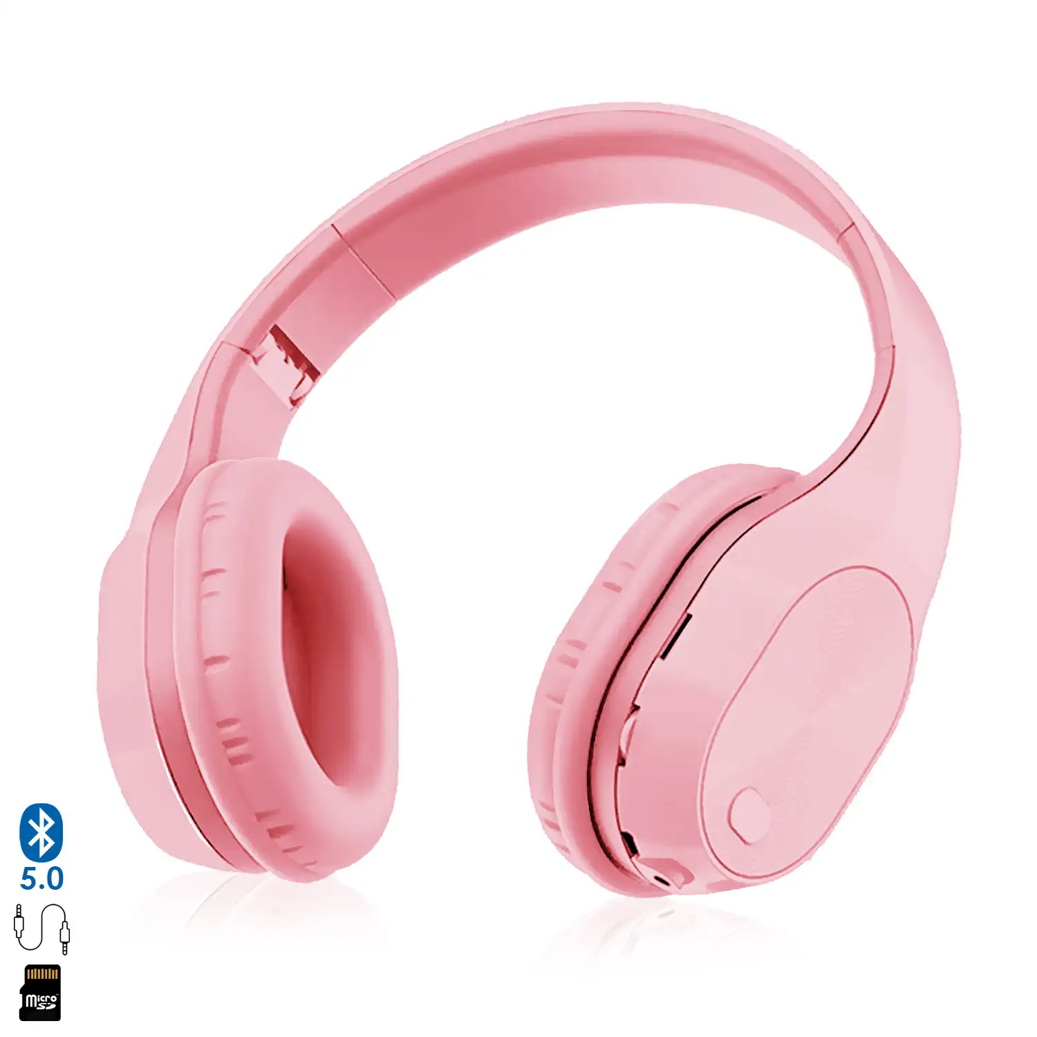 Cascos T5 Bluetooth 5.0, con manos libres y lector micro SD.