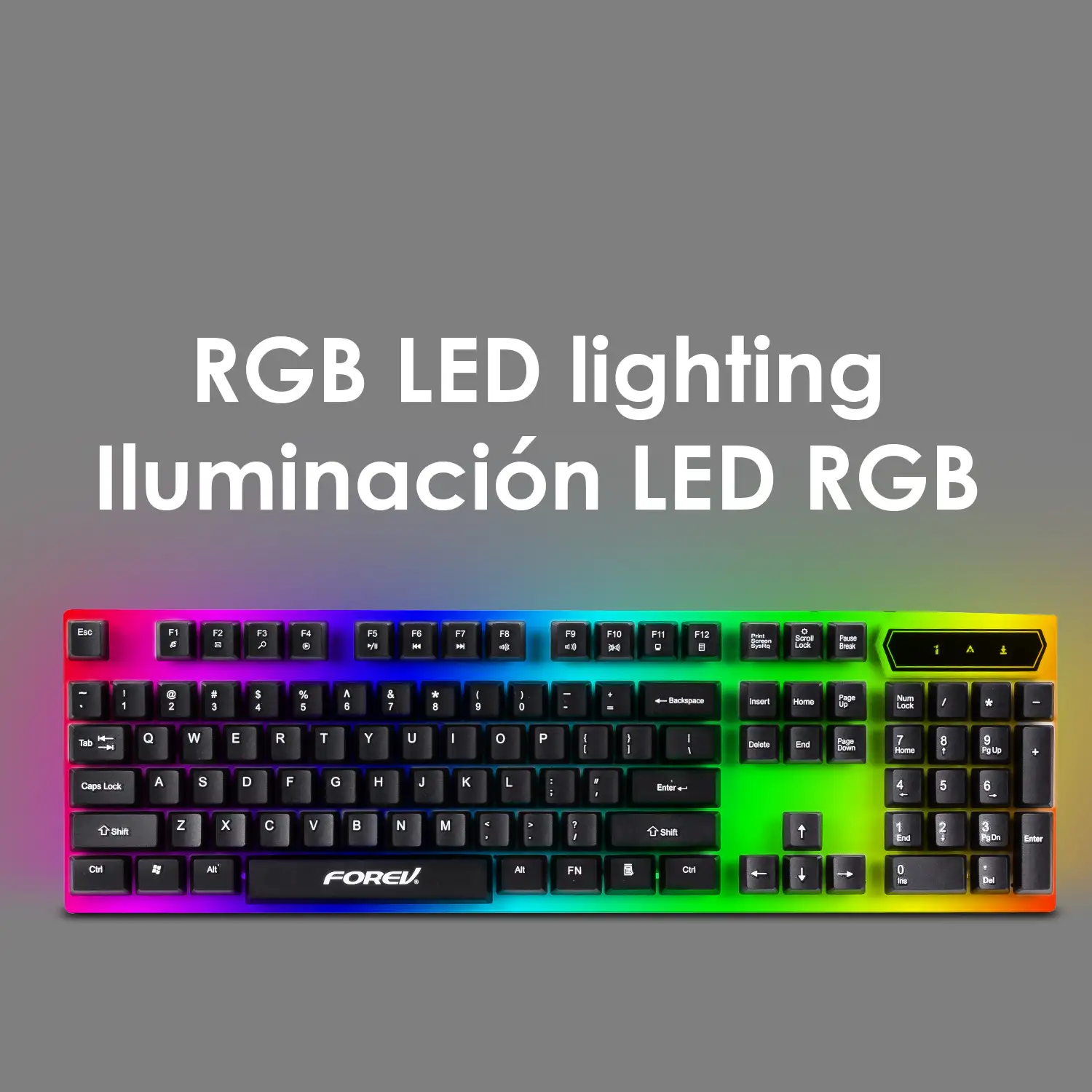 Pack gaming FV-Q3055 de teclado y ratón con luces RGB. 1000dpi.