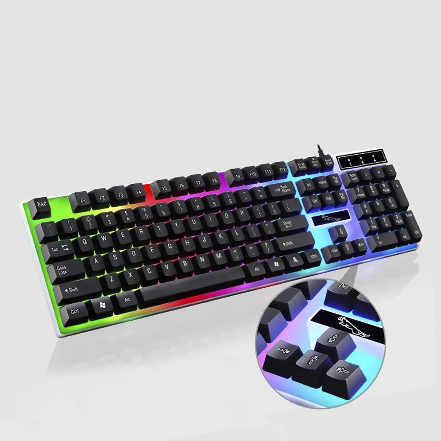 Pack gaming G21B de teclado y ratón con luces RGB.
